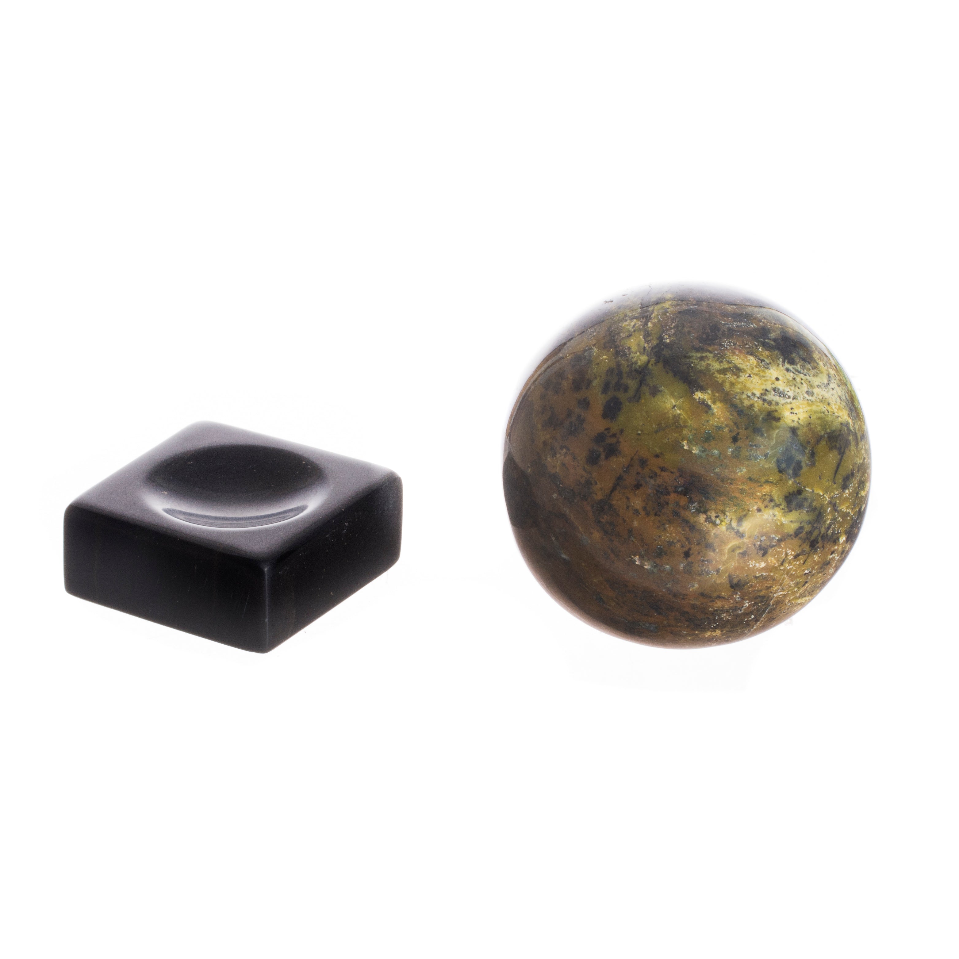 Premium Forest Whisper Serpentine & Onyx Sculpture - Handmade Artistry