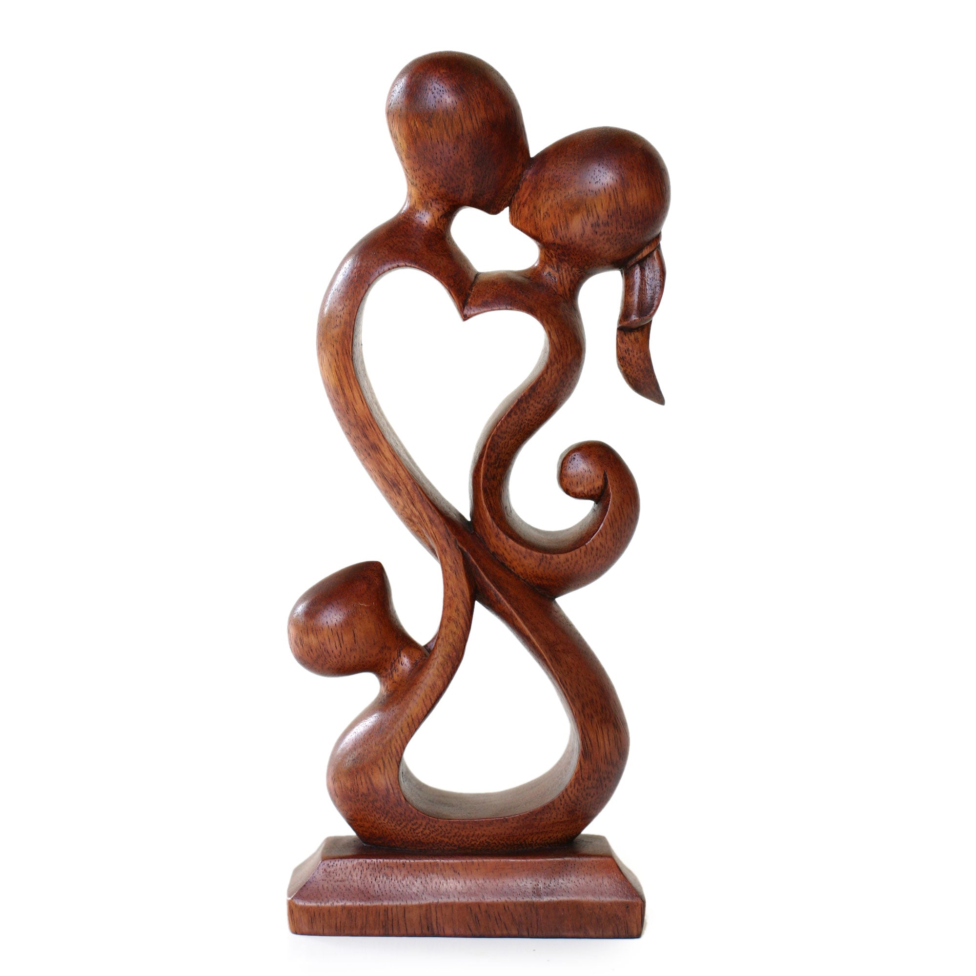 Premium Family Harmony Suar Wood Sculpture - Handcrafted Art Piece
