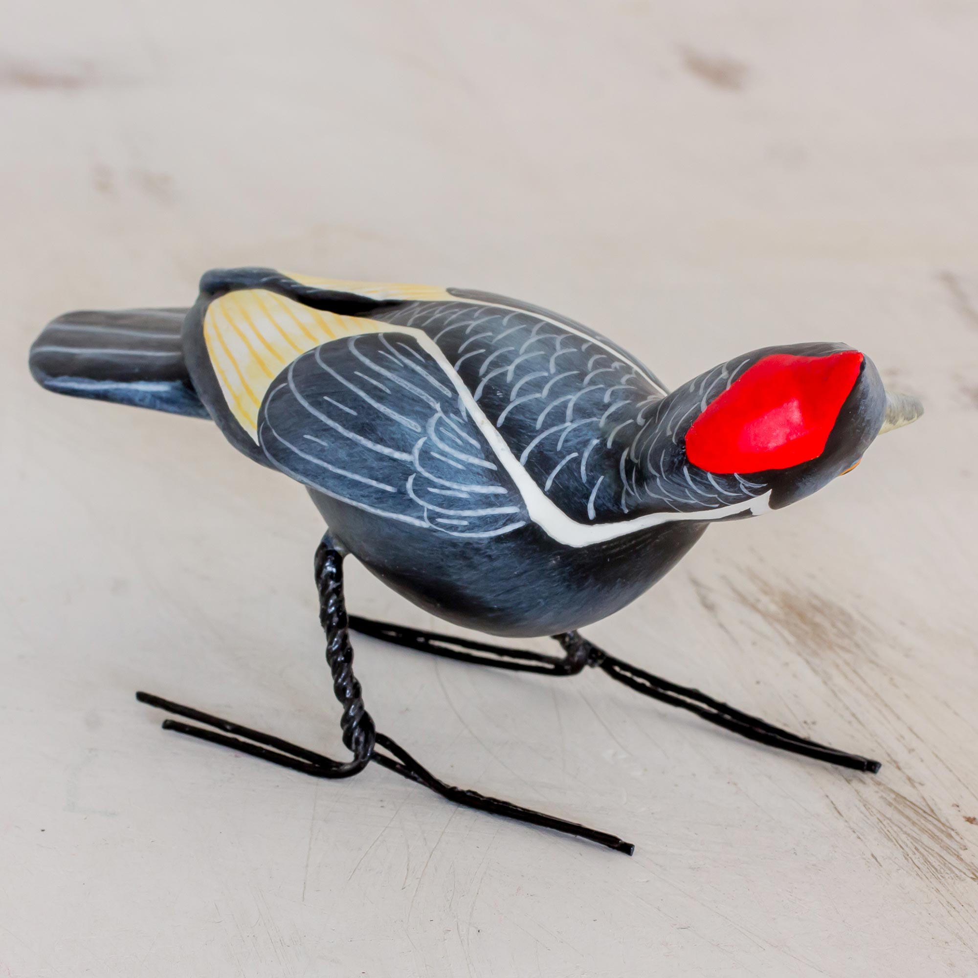 Premium Handcrafted Ivory-Billed Woodpecker Ceramic Figurine
