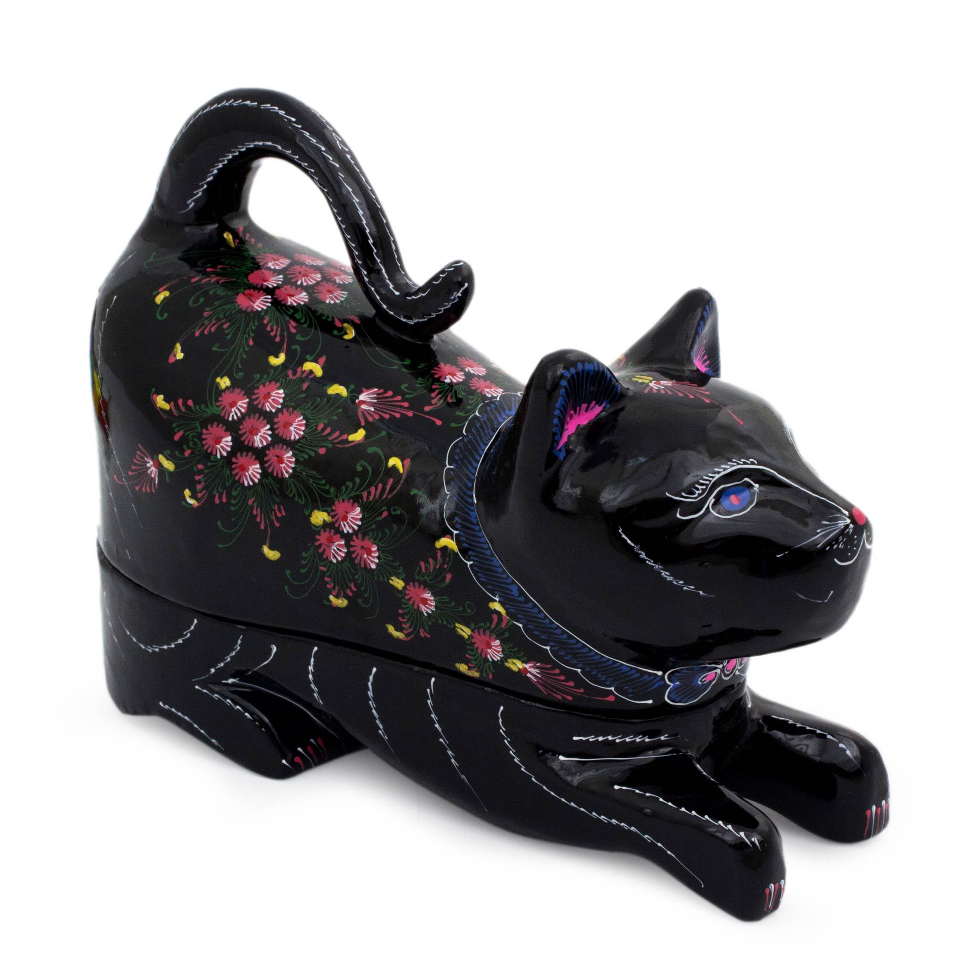 Premium Handcrafted Mango Wood Cat Box - Si-Sawat Happiness Design