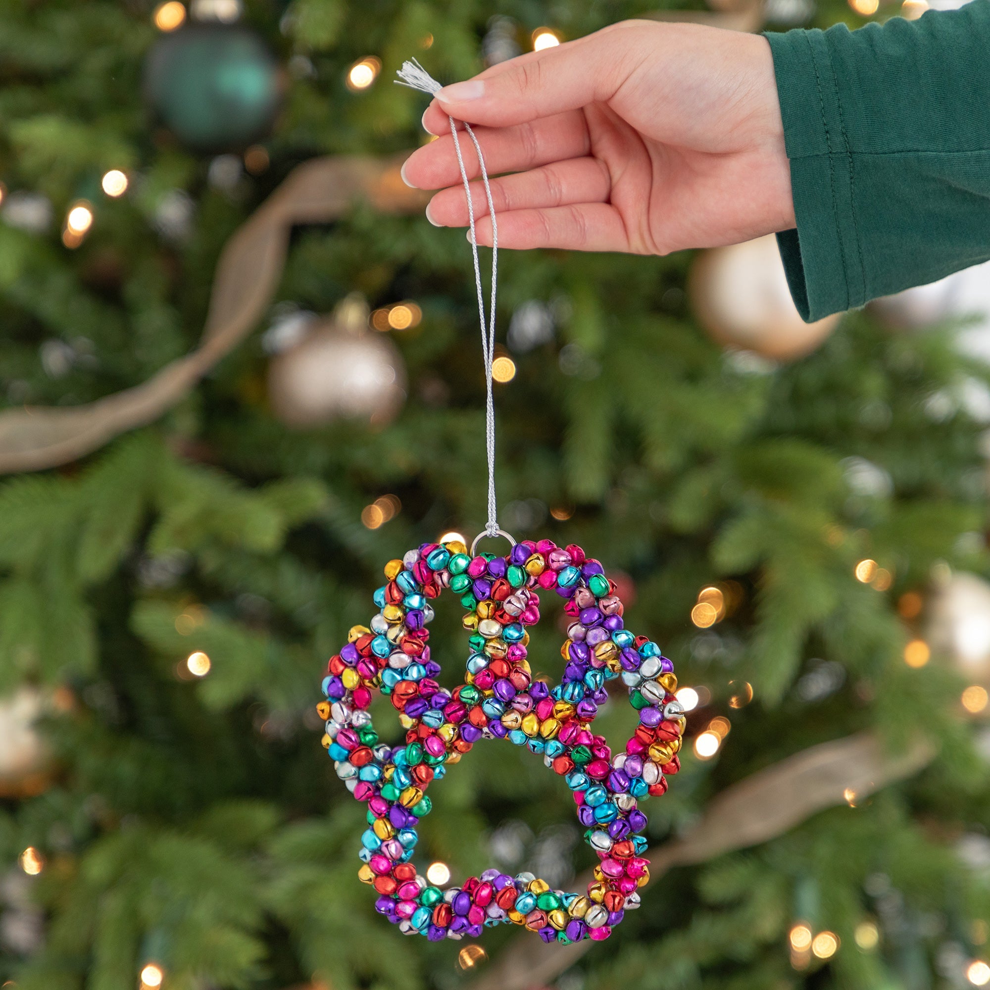 Premium Jingle Bells Paw Print Ornament - Handmade Holiday Cheer