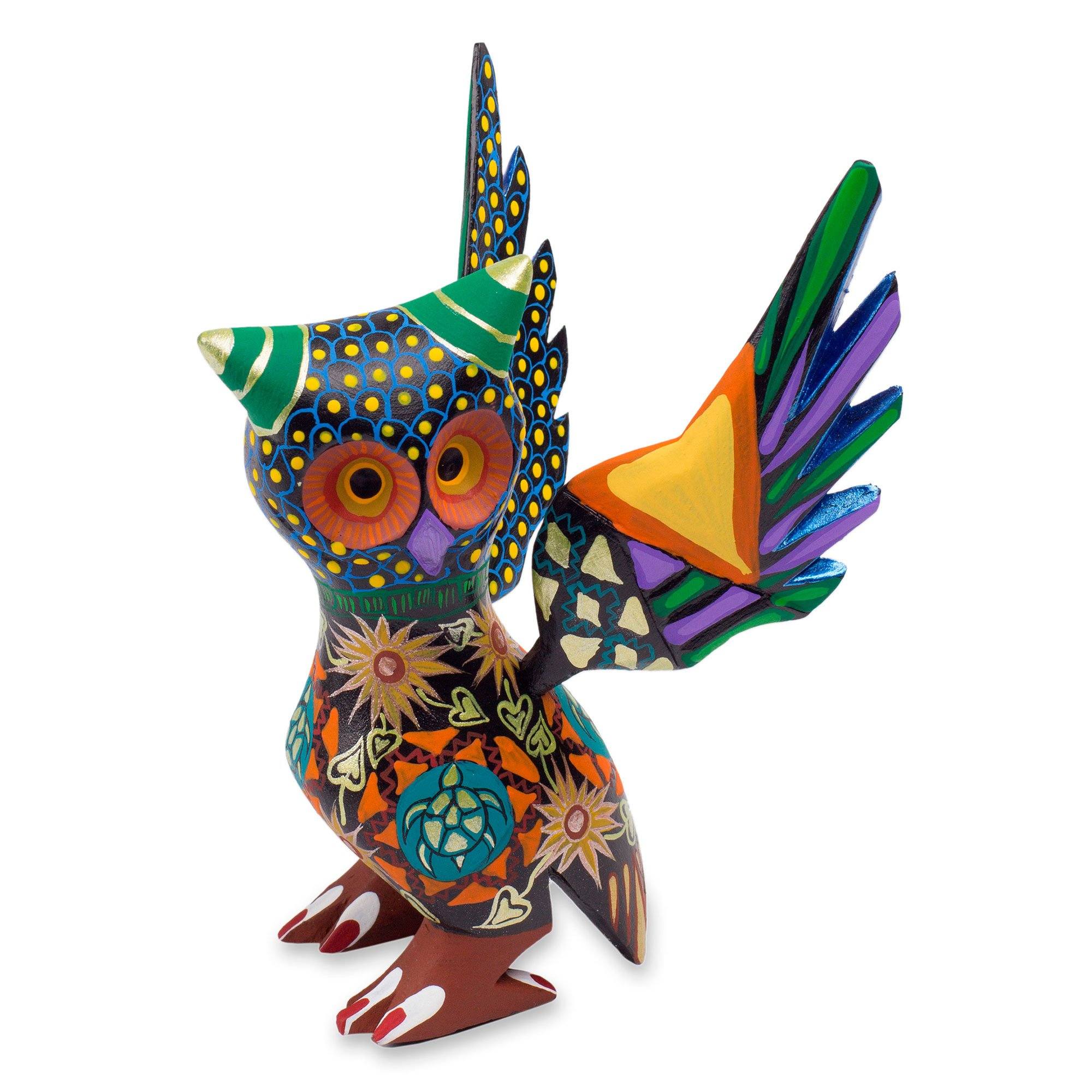 Premium Handcrafted Owl Protector Wood Sculpture