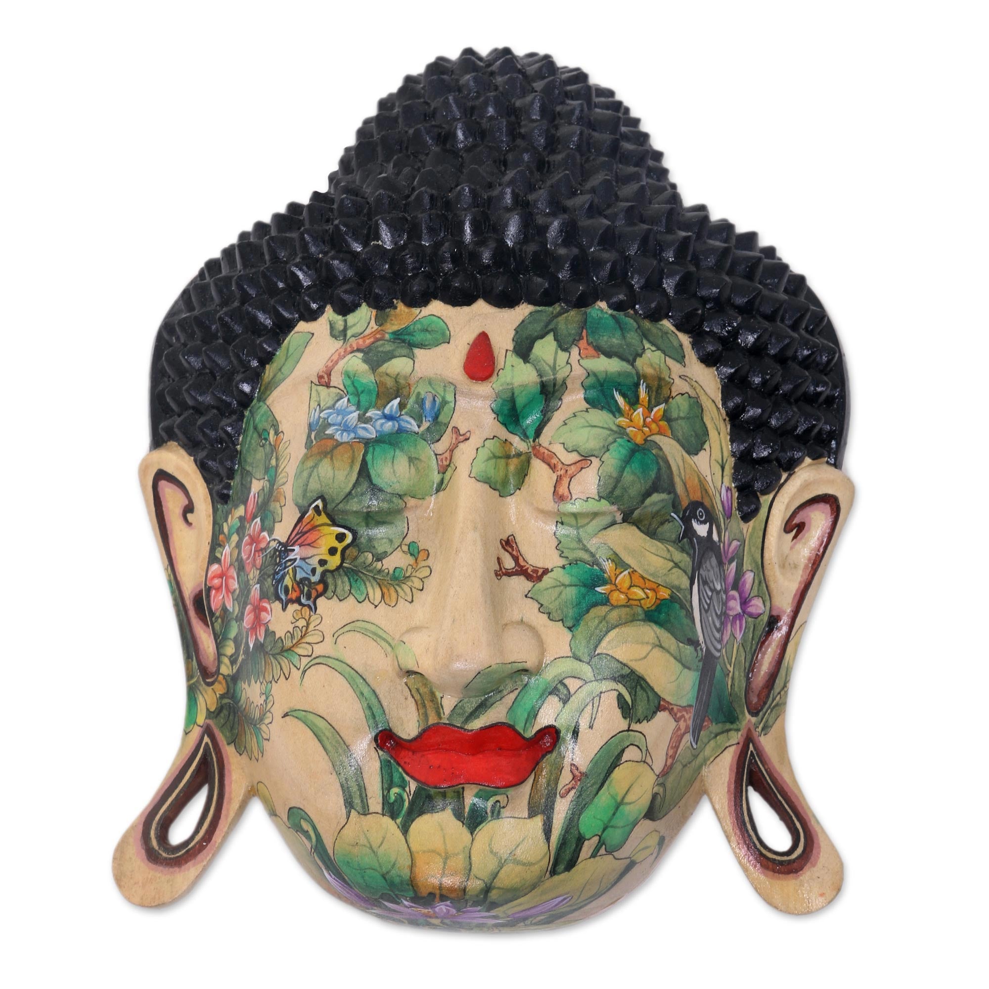 Premium Handcrafted Buddha Wood Mask