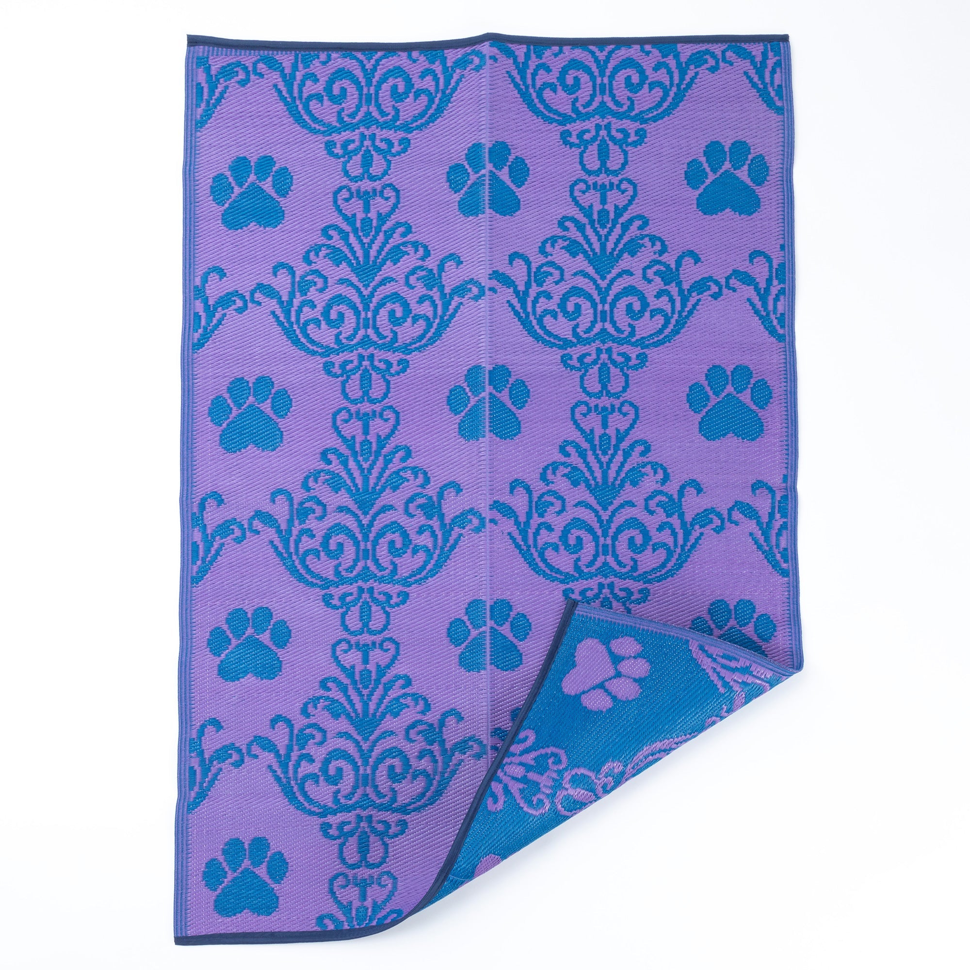 Premium Paw Print Reversible Outdoor Rug