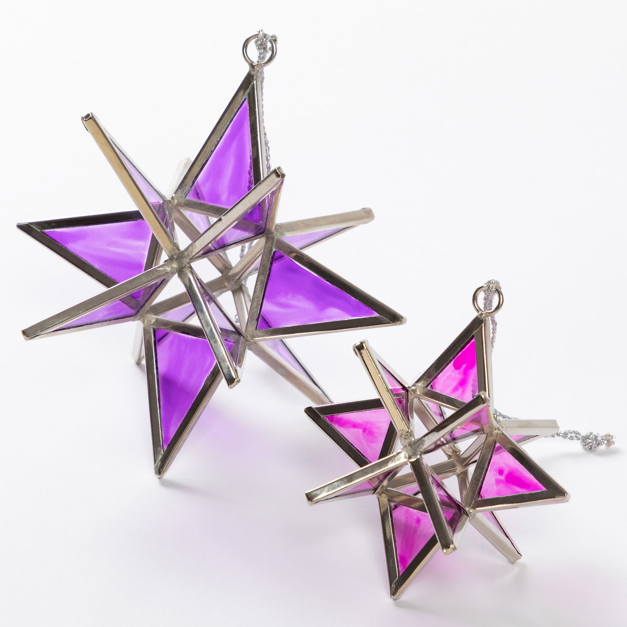 Premium Handcrafted Moravian Star Ornament | Fair Trade Stained Glass Decor