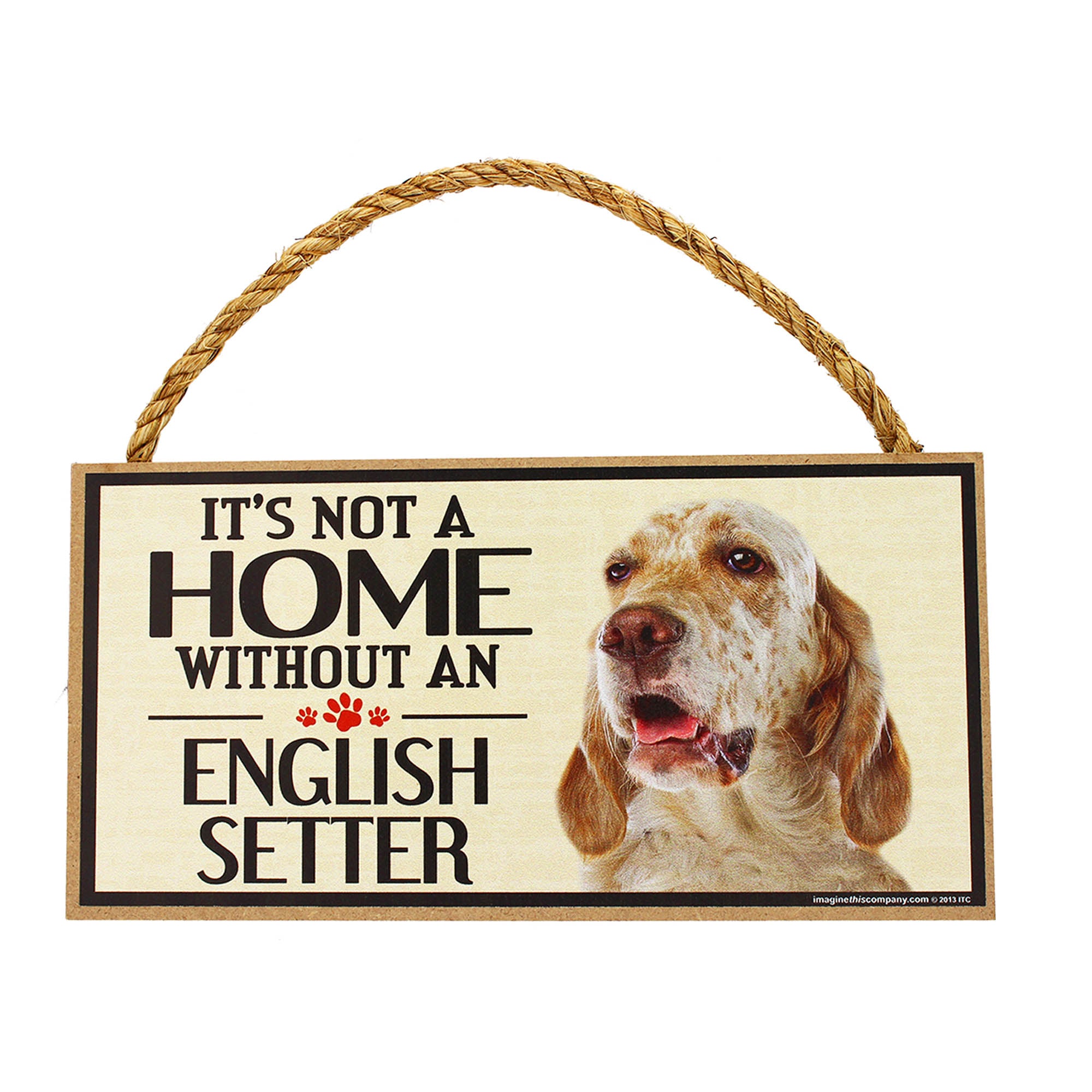 Premium Rustic Dog Lover Sign - 'Home is Where the Dog Is'
