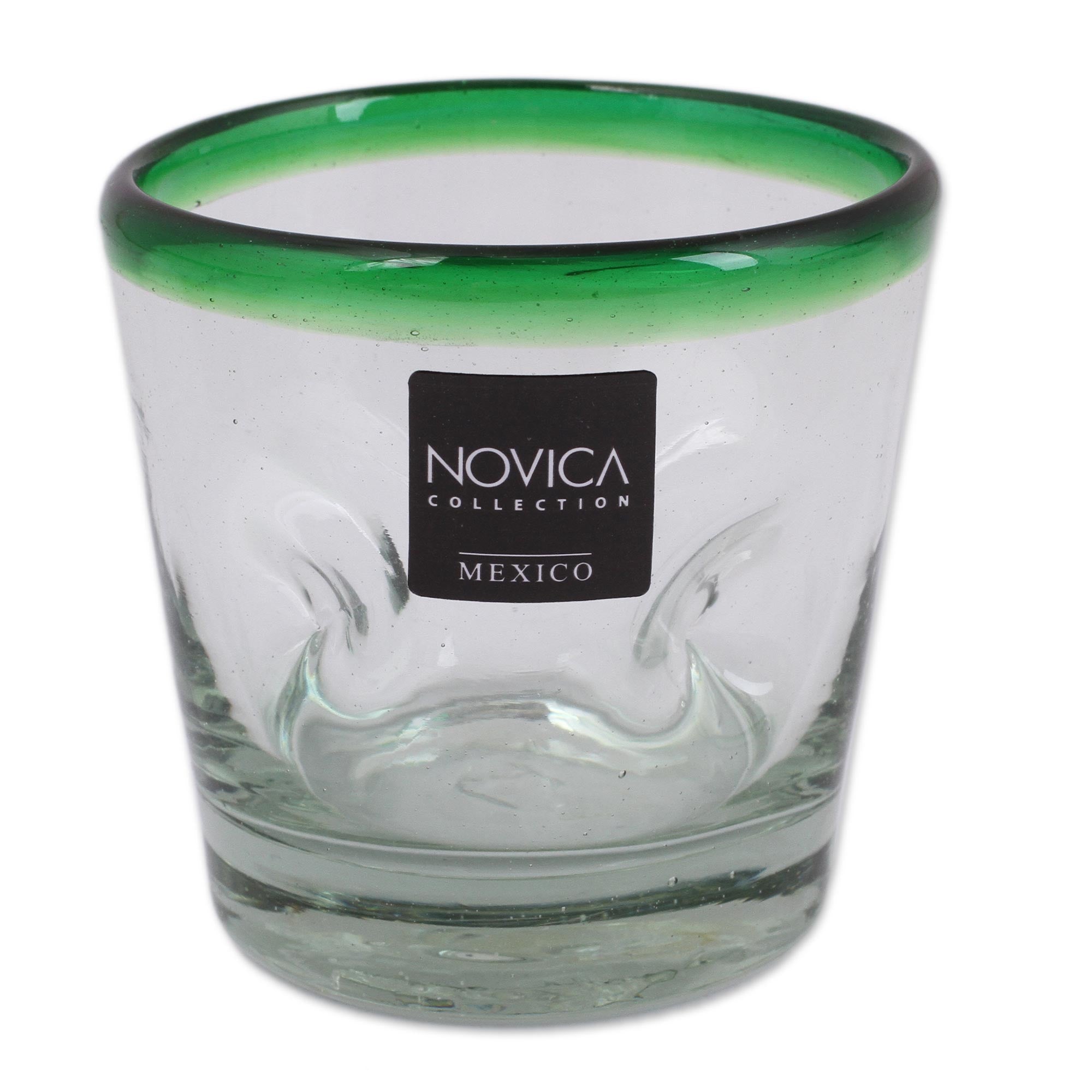 Premium Lime Freeze Recycled Glass Tumbler Set - Handcrafted Elegance