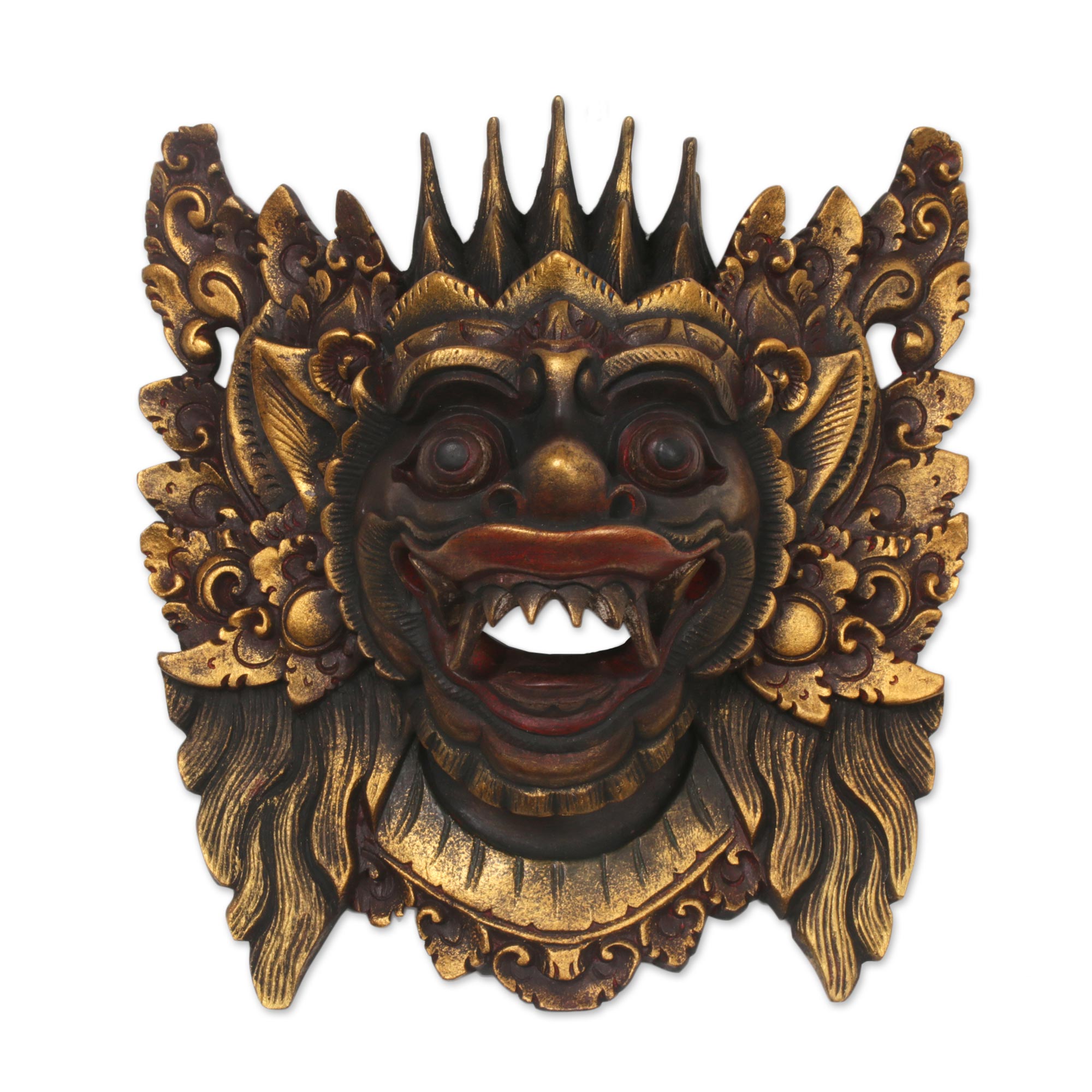 Premium Narasinga Hindu Wall Mask - Handcrafted Spiritual Decor