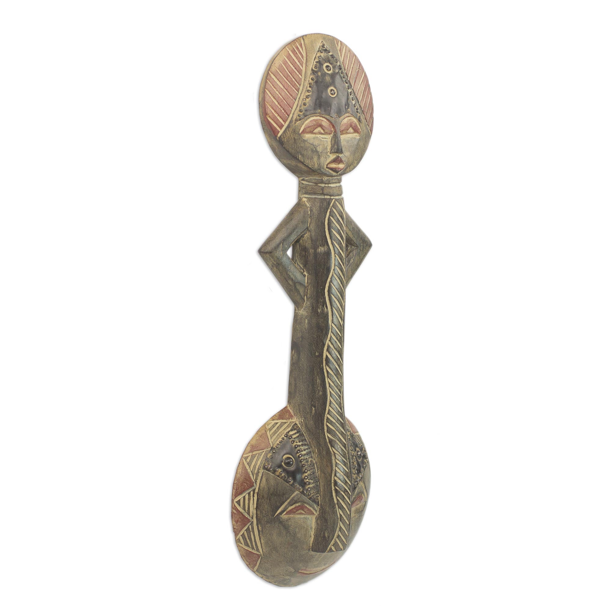 Premium Progress Wood Mask - Handcrafted African Art