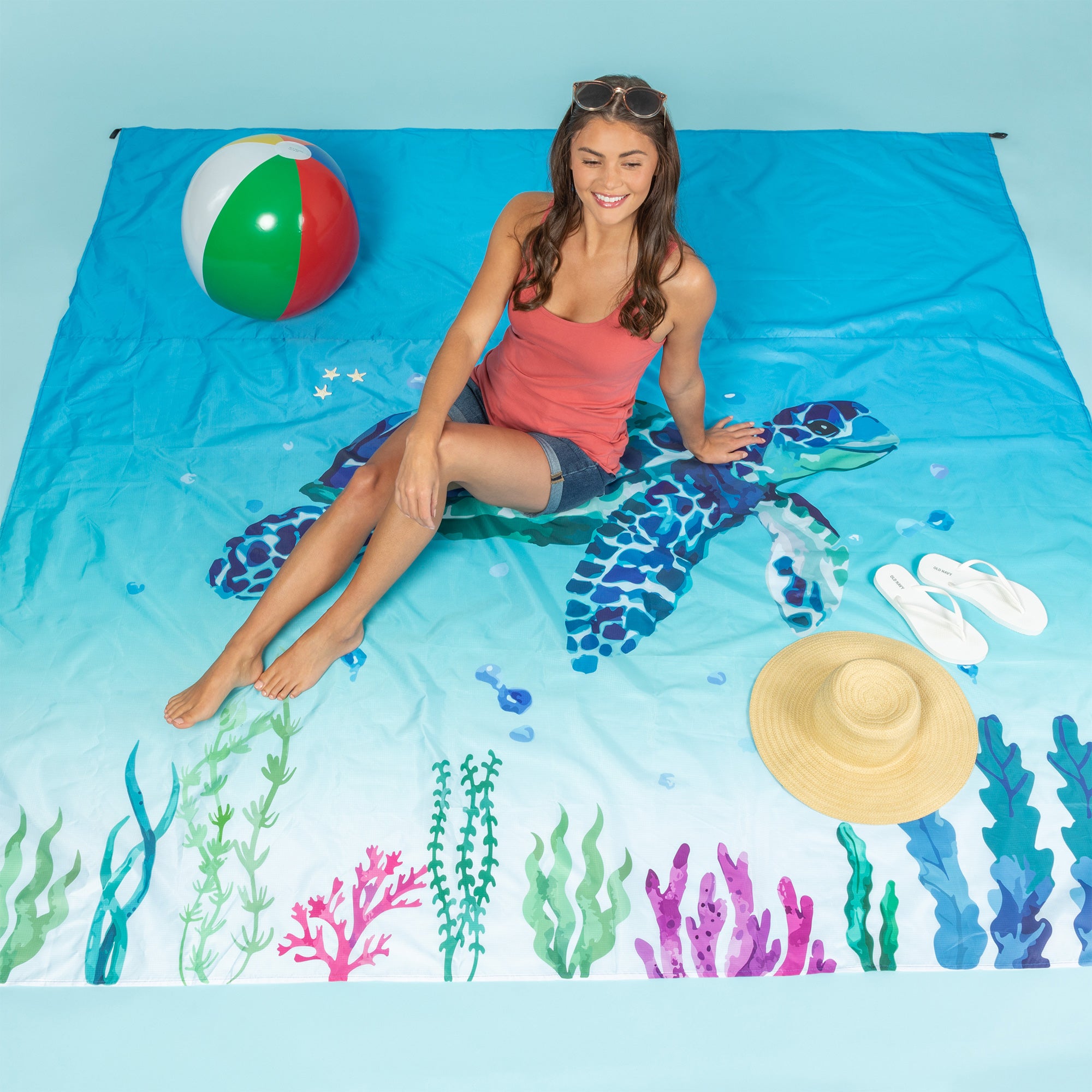 Ultimate Extra Large Sand-proof Beach Mat with Carrying Pouch & Stakes - Premium Outdoor Comfort