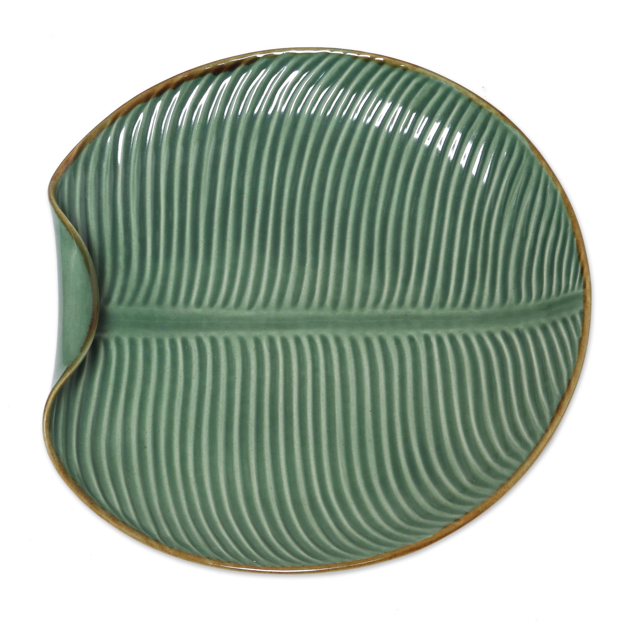 Premium Banana Vibes Ceramic Leaf Plate - Handcrafted in Bali