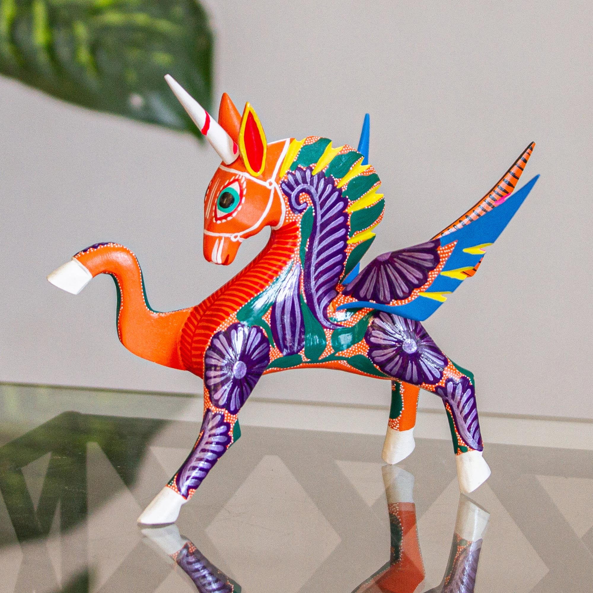Premium Hand-Painted Alebrije Pegasus Sculpture – Mexican Folk Art Masterpiece