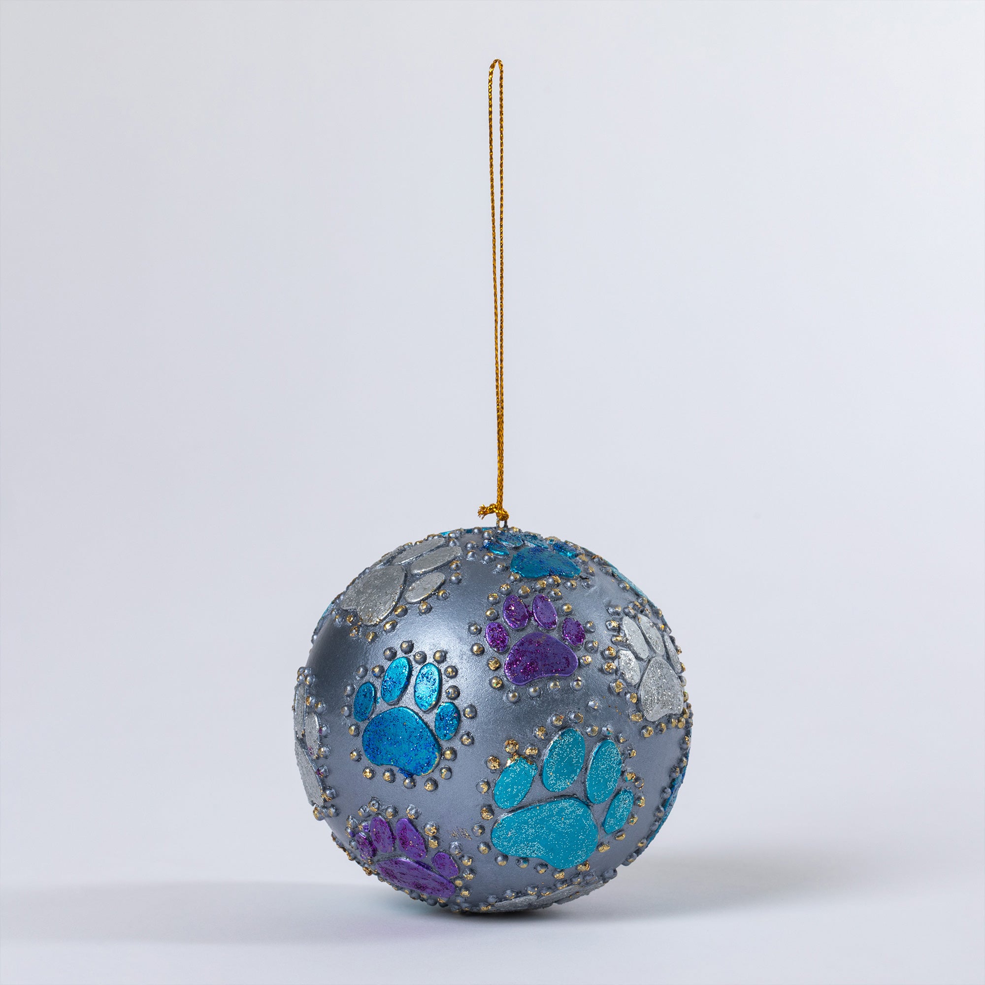 Premium Beaded Paw Print Ornament | Fair Trade Handcrafted