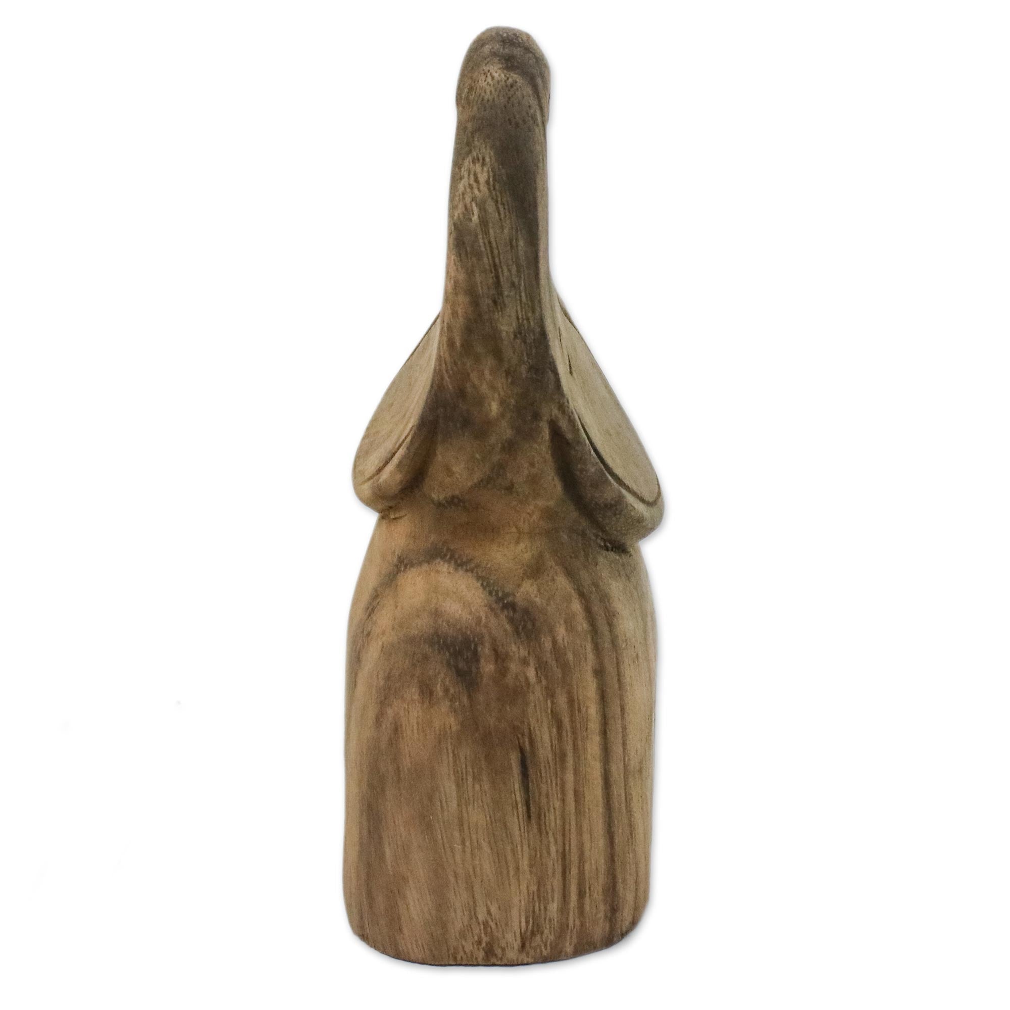 Premium Handcrafted Elephant Statuette - Raintree Wood Art from Thailand