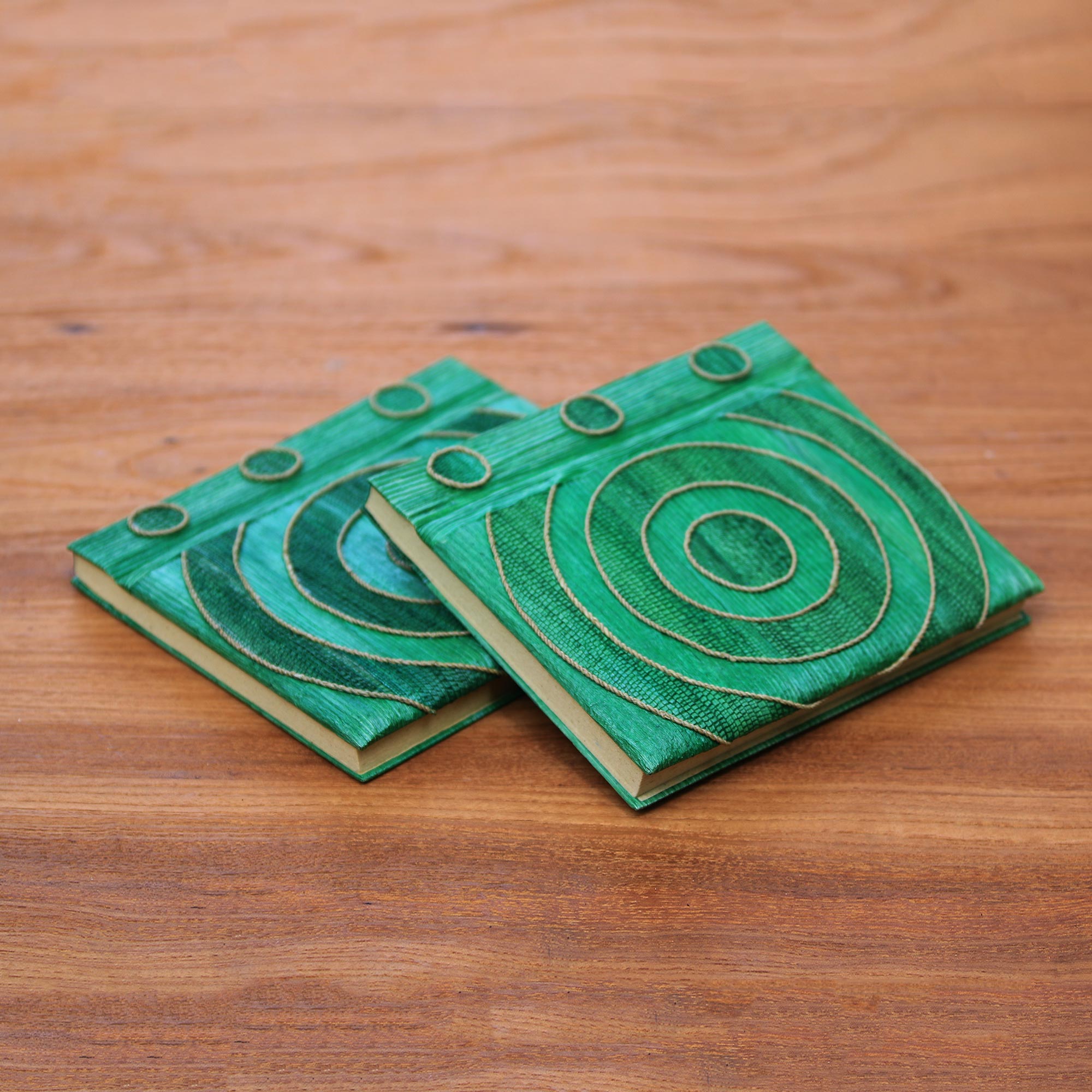 Premium Hypnotic Turquoise Rice Paper Notebooks (Set of 2)