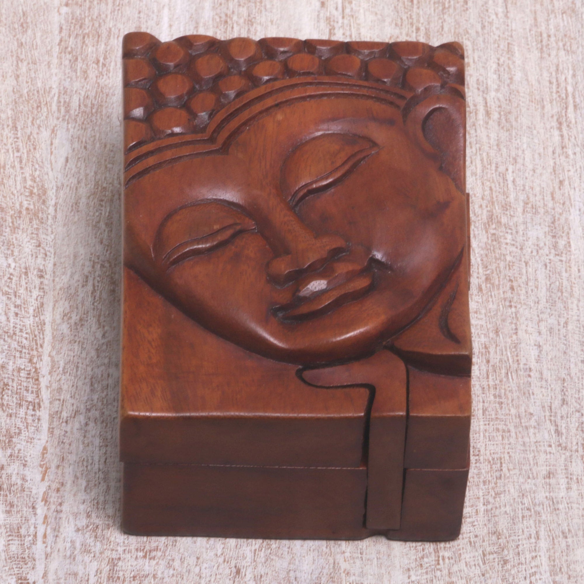 Premium Hand-Carved Buddha Puzzle Box – Authentic Balinese Artistry