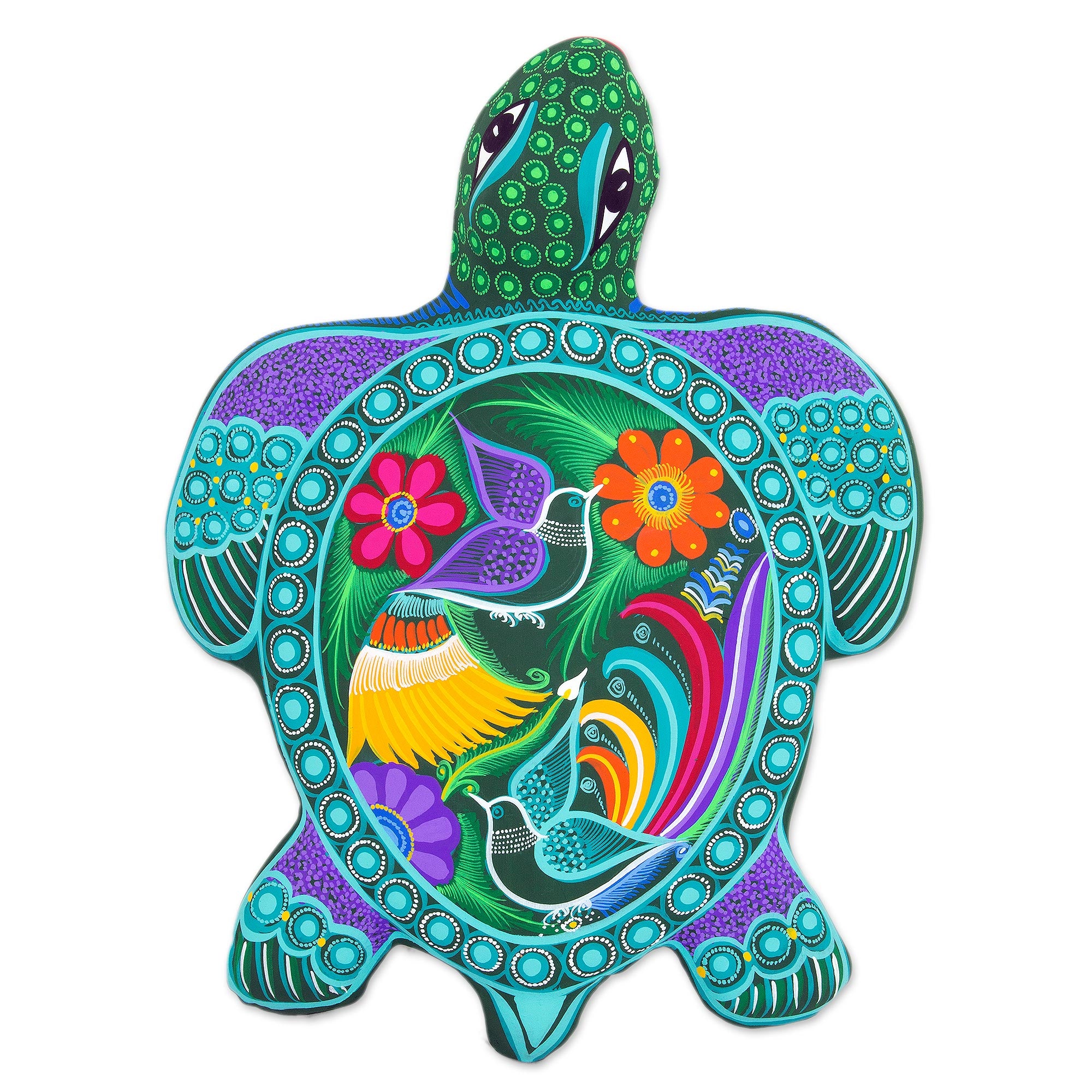 Premium Hand-Painted Ceramic Sea Turtle Wall Art – Authentic Mexican Craftsmanship