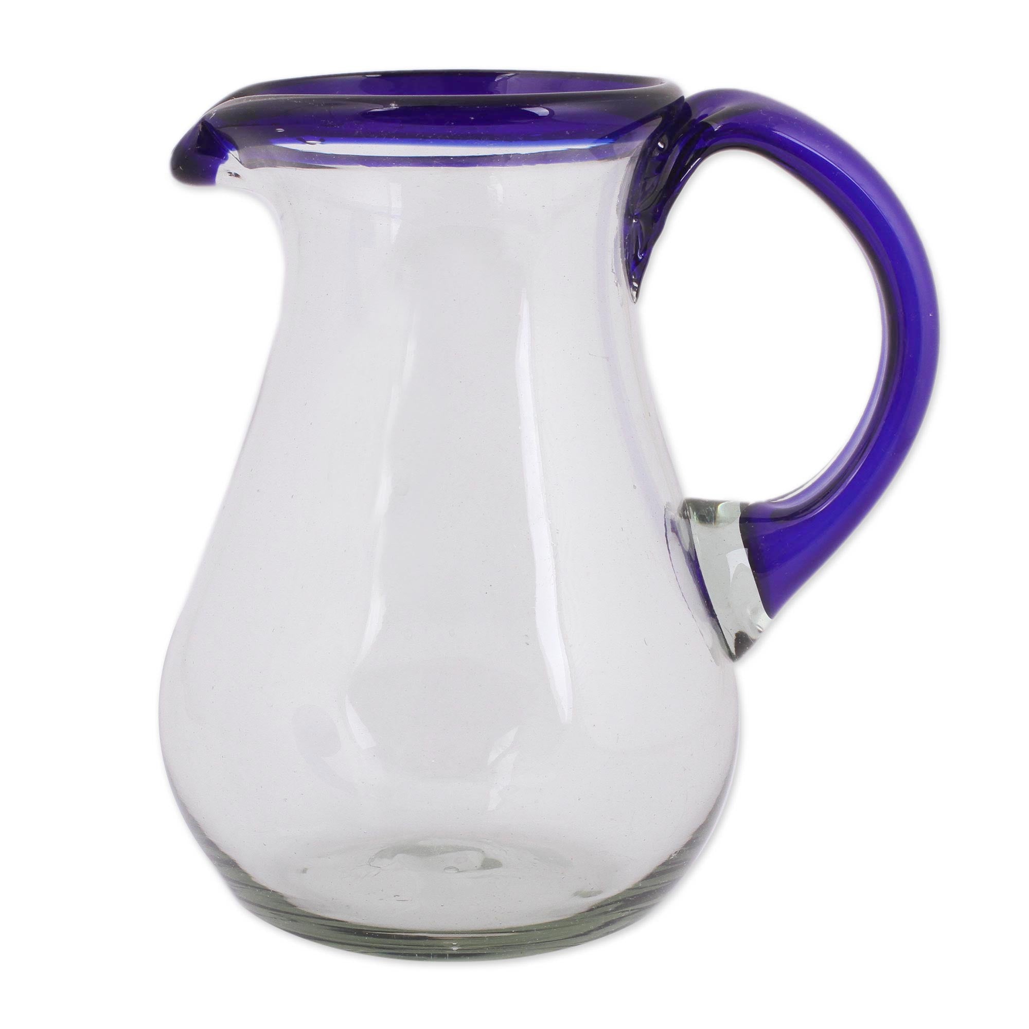 Premium Blue Grace Artisan Crafted Pitcher – Handblown Mexican Glassware
