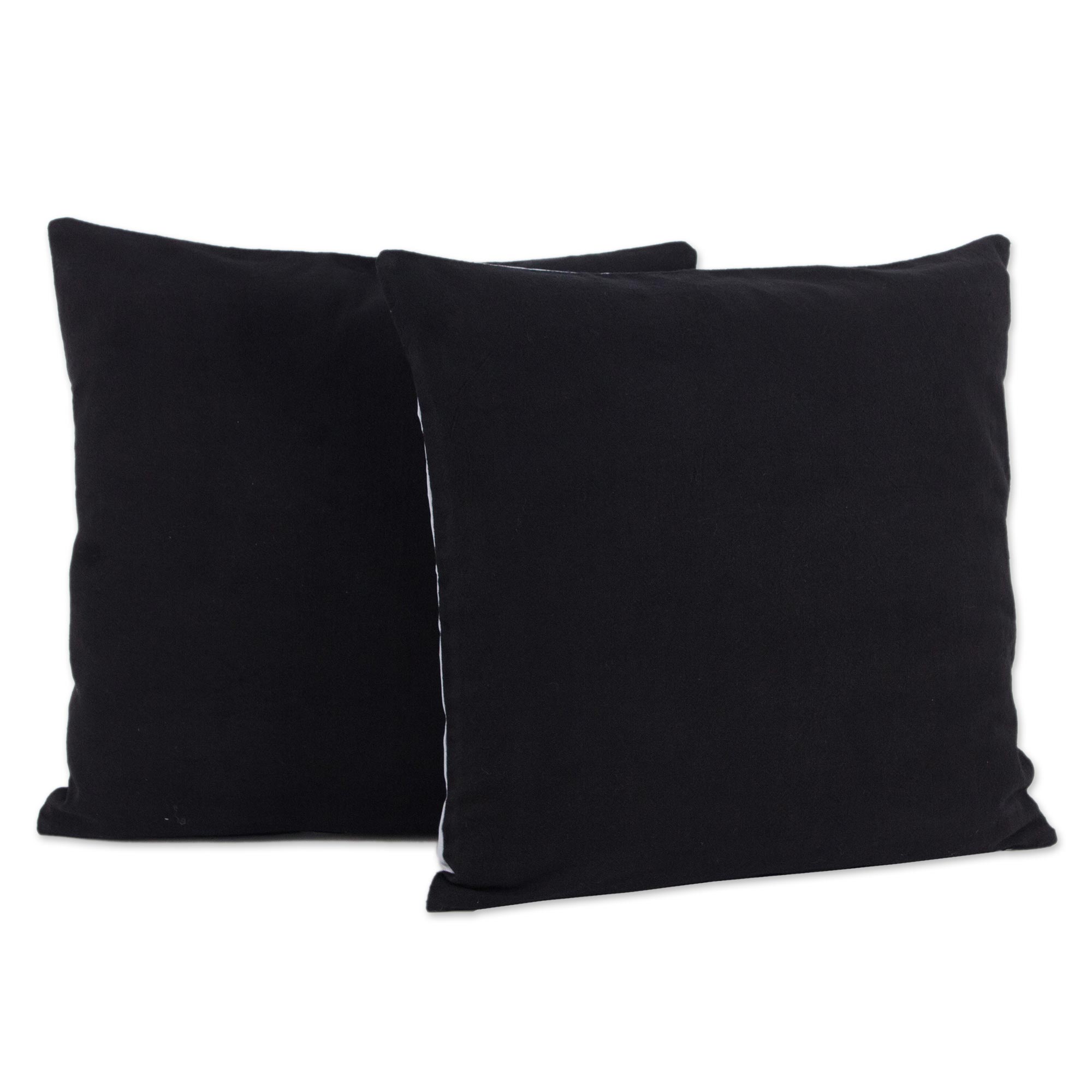 Premium Agapanthus Floral Cotton Cushion Covers Set – Elegant Thai Design (Pair)