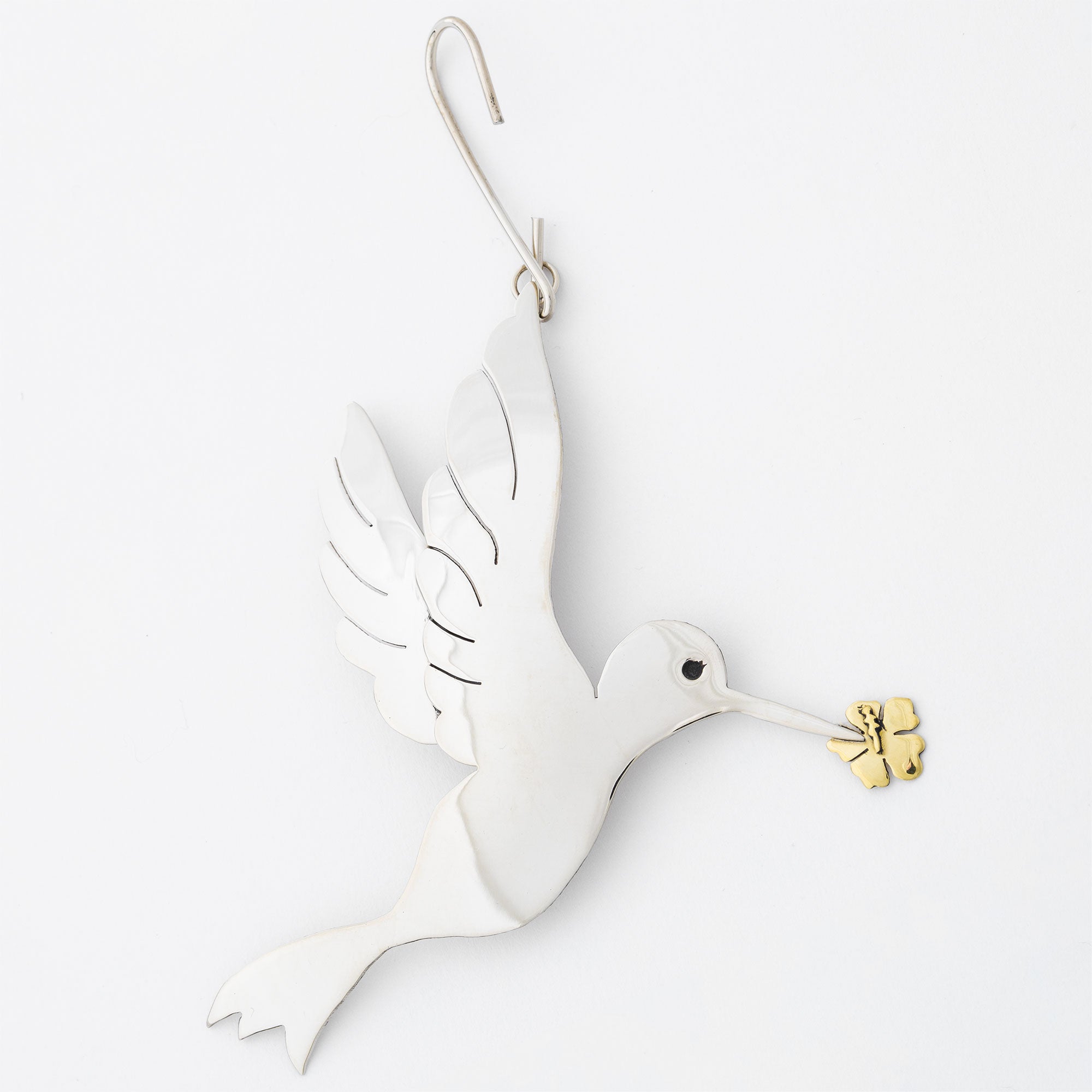 Premium Mixed Metal Hummingbird Ornament - Handcrafted Fair-Trade Decor