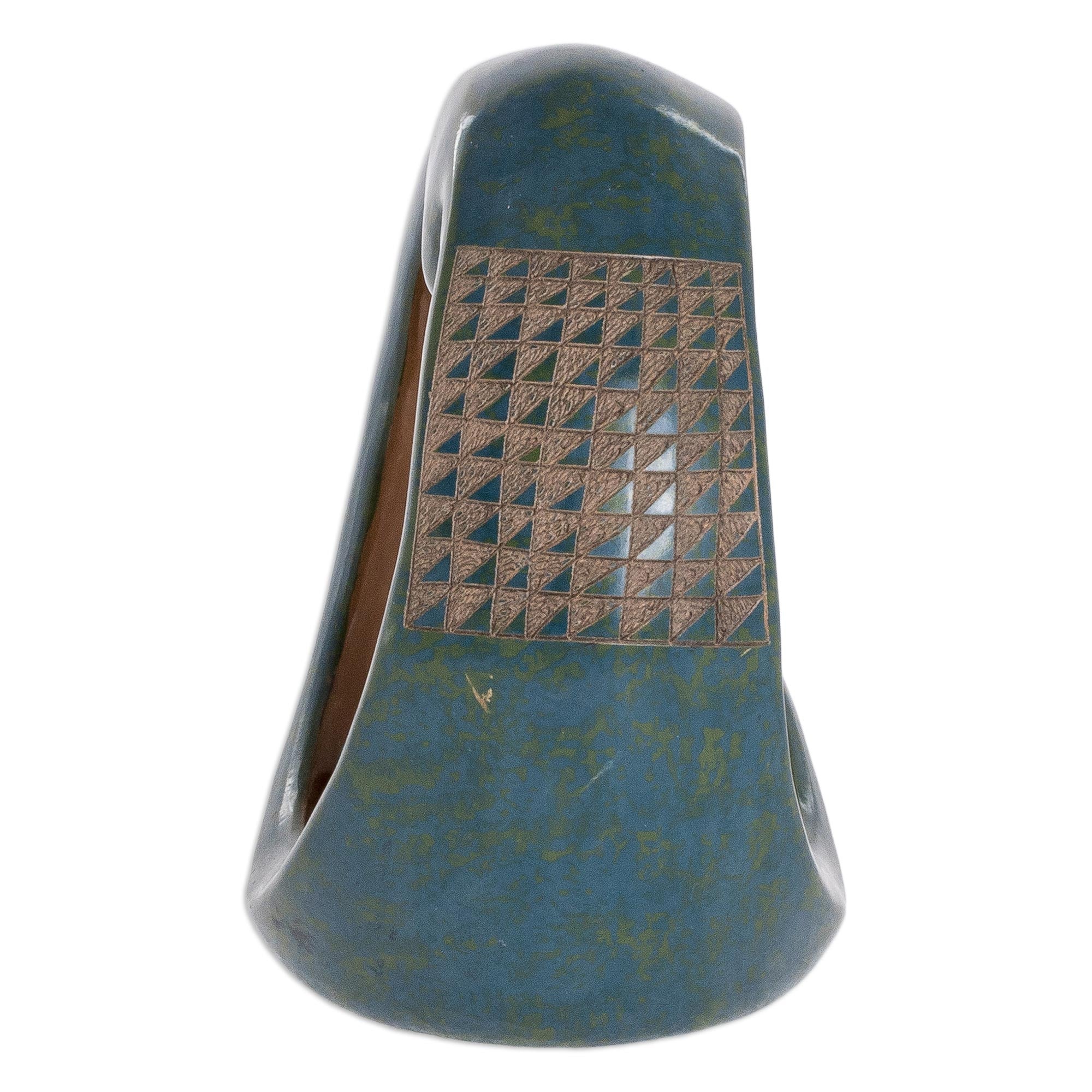 Premium Handcrafted Teal Ceramic Mother & Child Sculpture by Jacobo Potosme