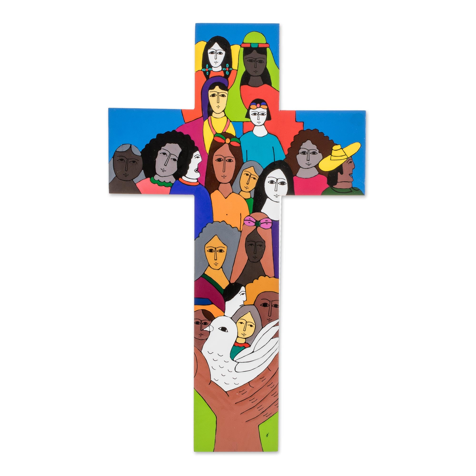 Premium Peace on Earth Large Wood Wall Cross - Handcrafted Pinewood