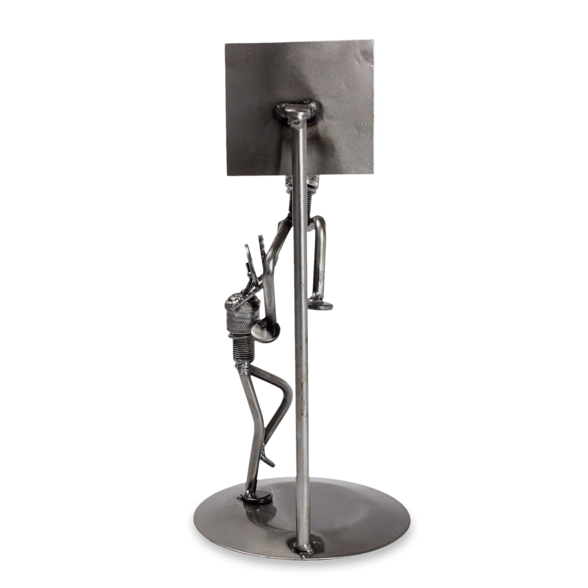 Premium Rustic Basketball Final Recycled Metal Sculpture - Handcrafted Art Piece