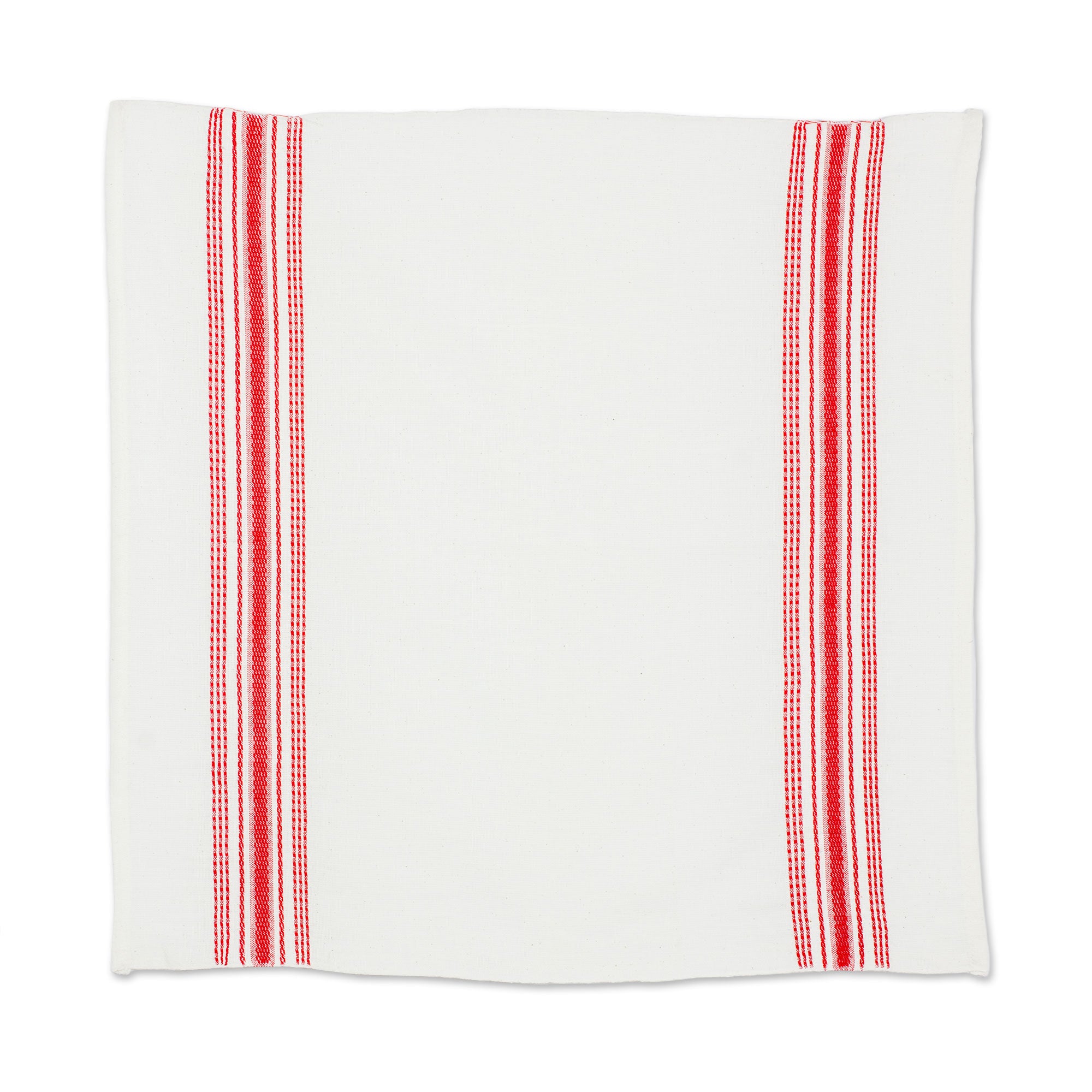 Premium Peaceful Lines Red & White Striped Cotton Napkins - Set of 6