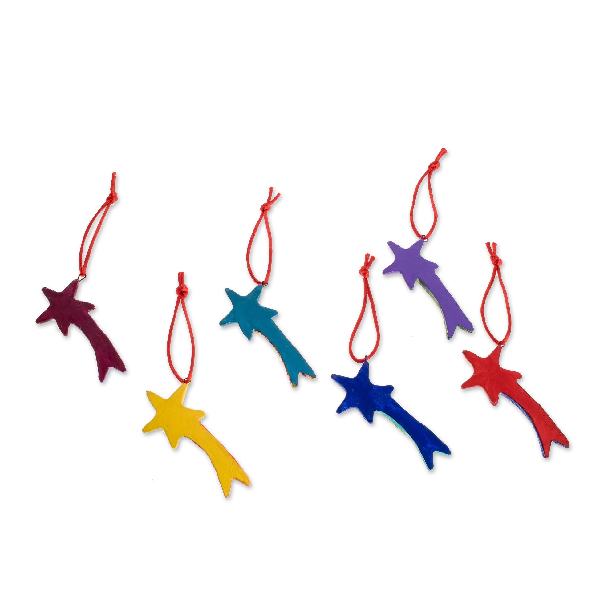 Premium Handcrafted Shooting Star Ornaments - Set of 6
