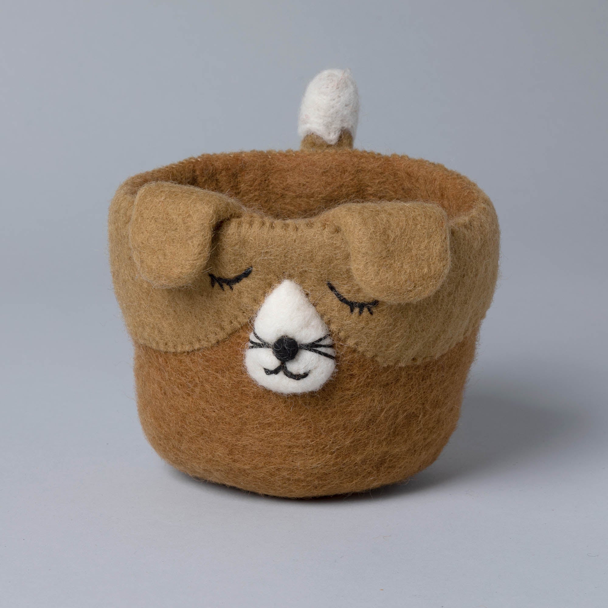 Premium Hand-Felted Animal Planter - Cozy Plant Holder
