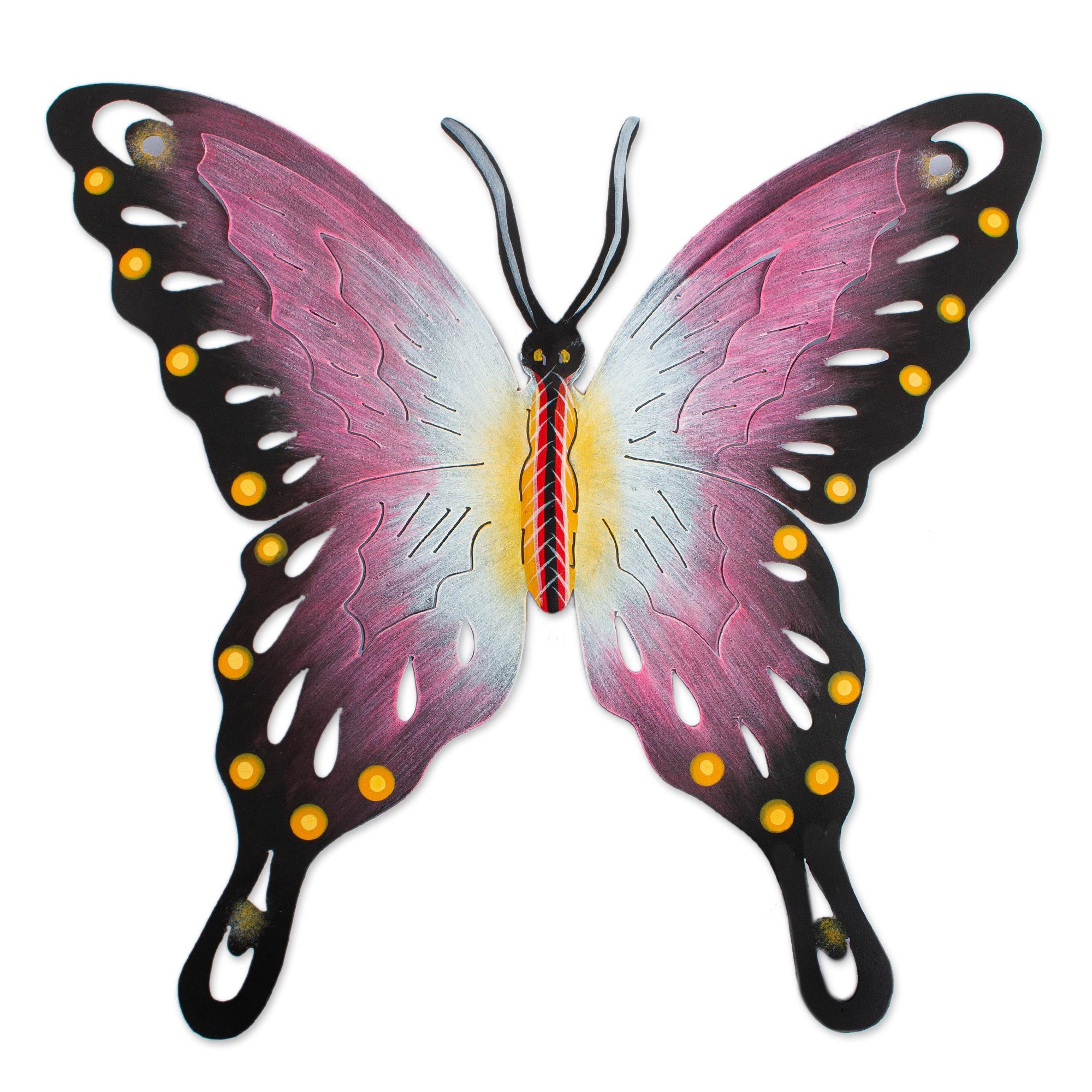 Premium Handmade Purple Butterfly Steel Wall Sculpture - Soul of Femininity