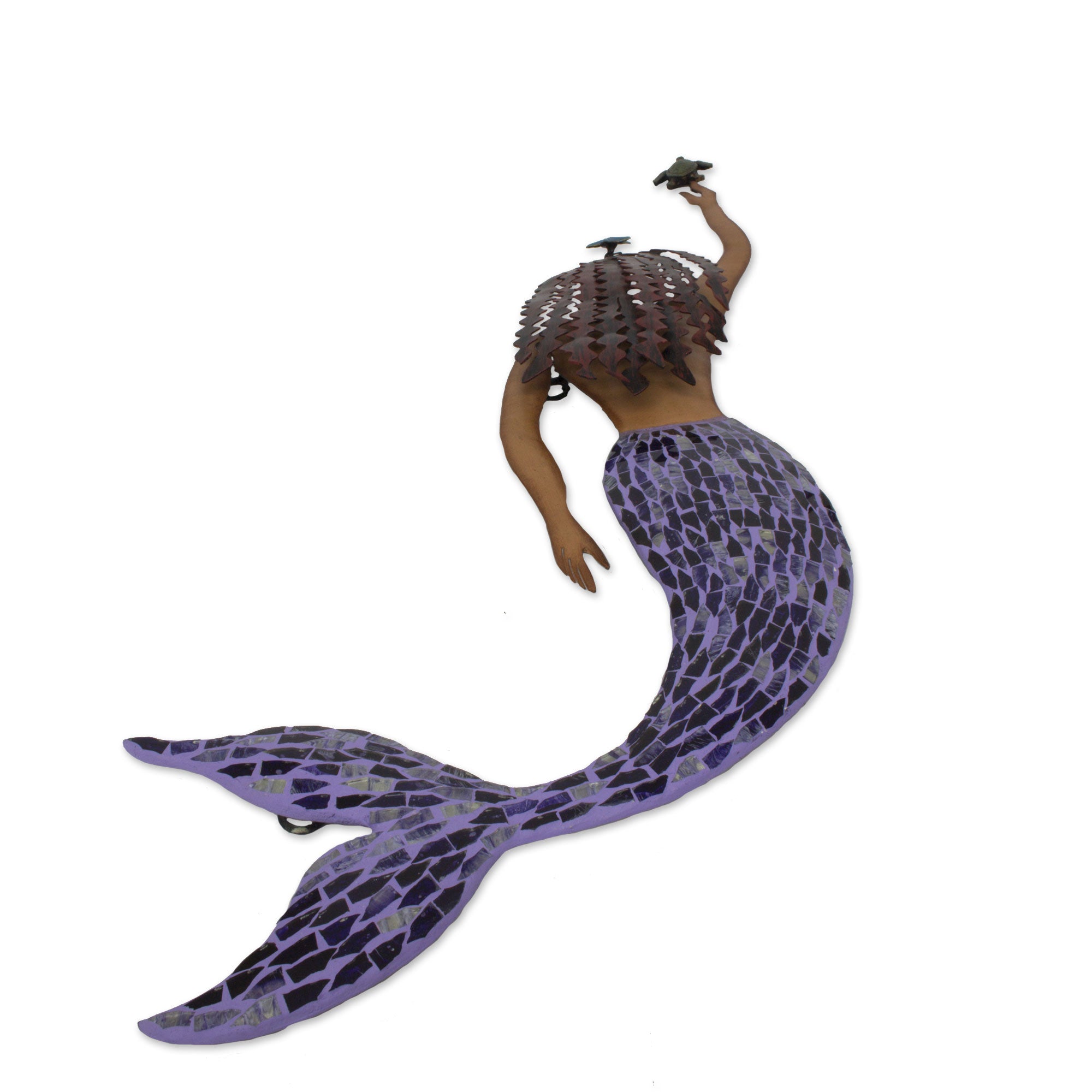Premium Handcrafted Mermaid & Turtle Glass Mosaic Wall Art