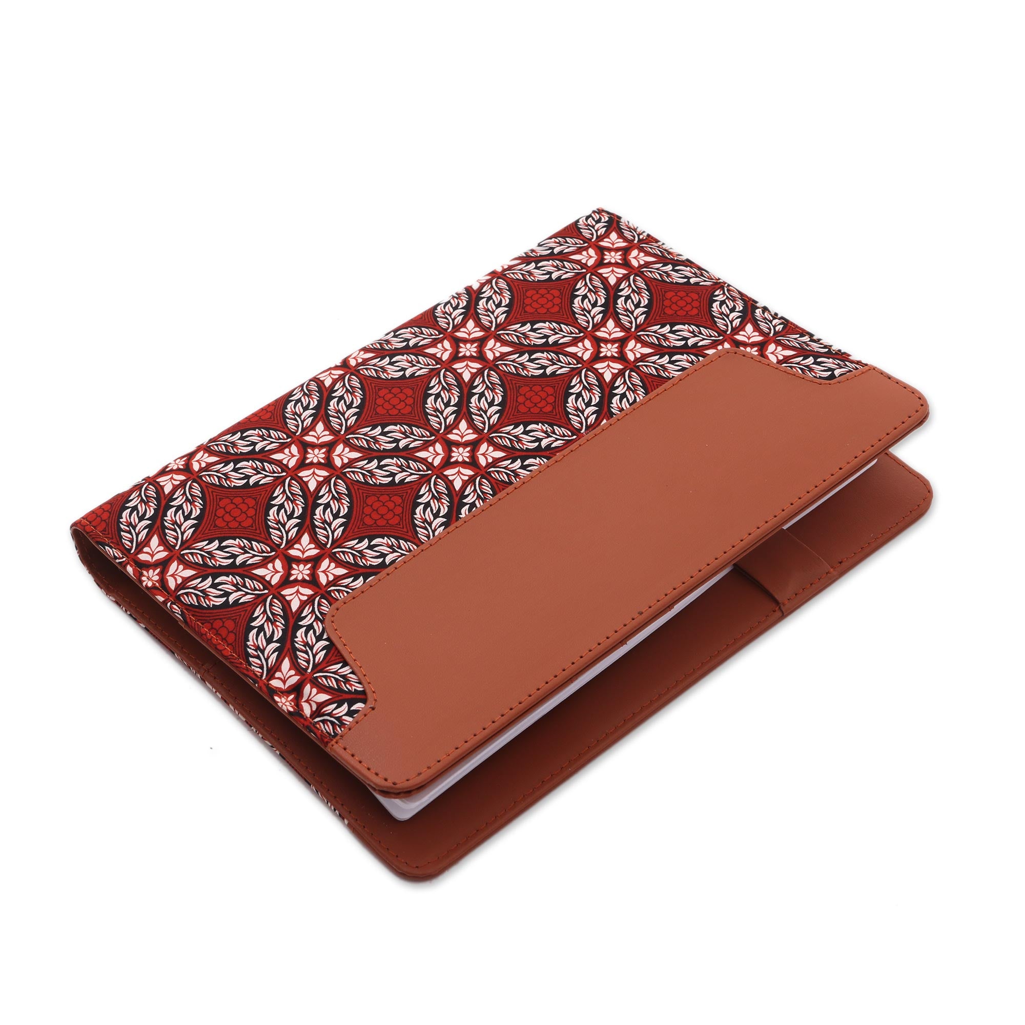 Premium Orderly Garden Faux Leather & Cotton Planner - Diamond & Circle Motif