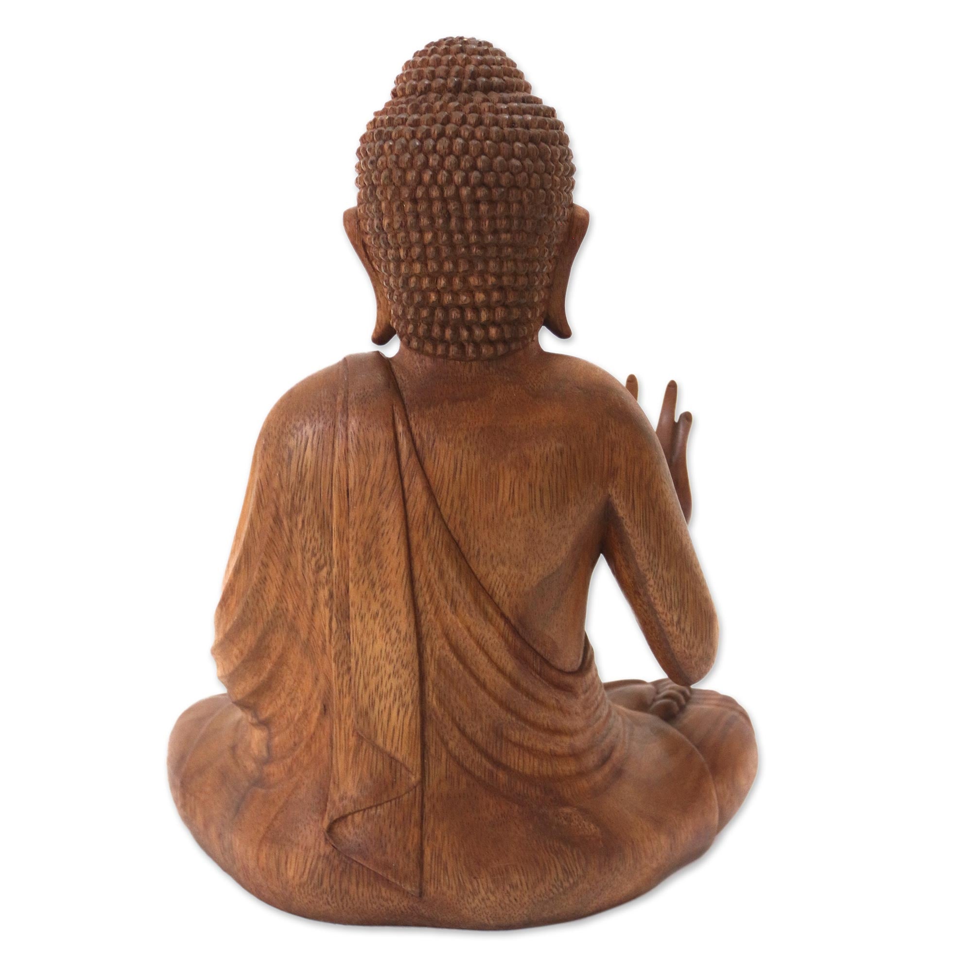 Premium Balinese Suar Wood Buddha Statue – Handcrafted Meditation Art Piece