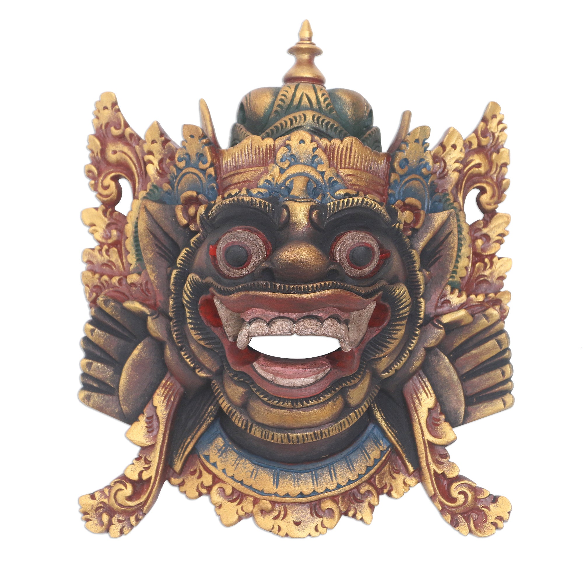 Premium Hand-Carved Balinese Bhoma Mask – Ultimate Protection & Wall Decor