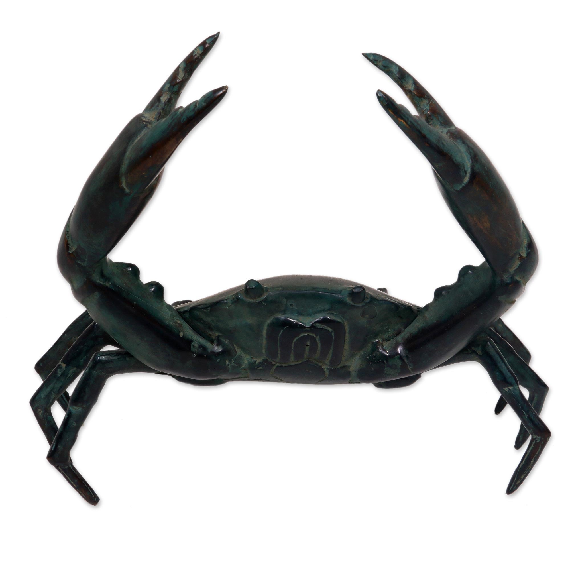 Premium Sanur Crab Bronze Sculpture – Handcrafted Antique Art Piece