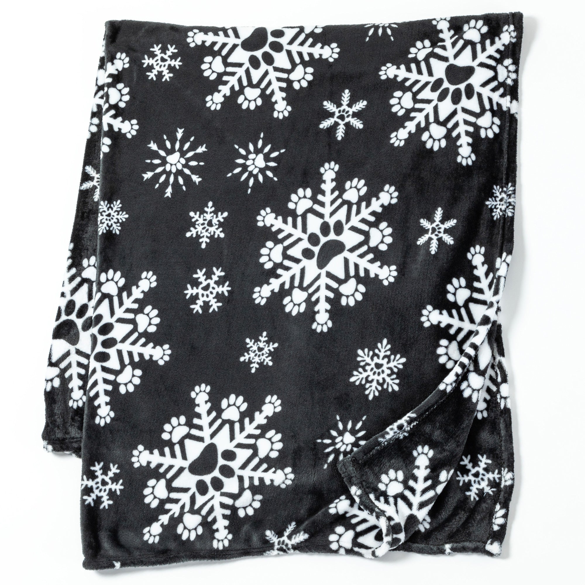 Premium Paw Print Fleece Blanket - Ultimate Cozy Comfort