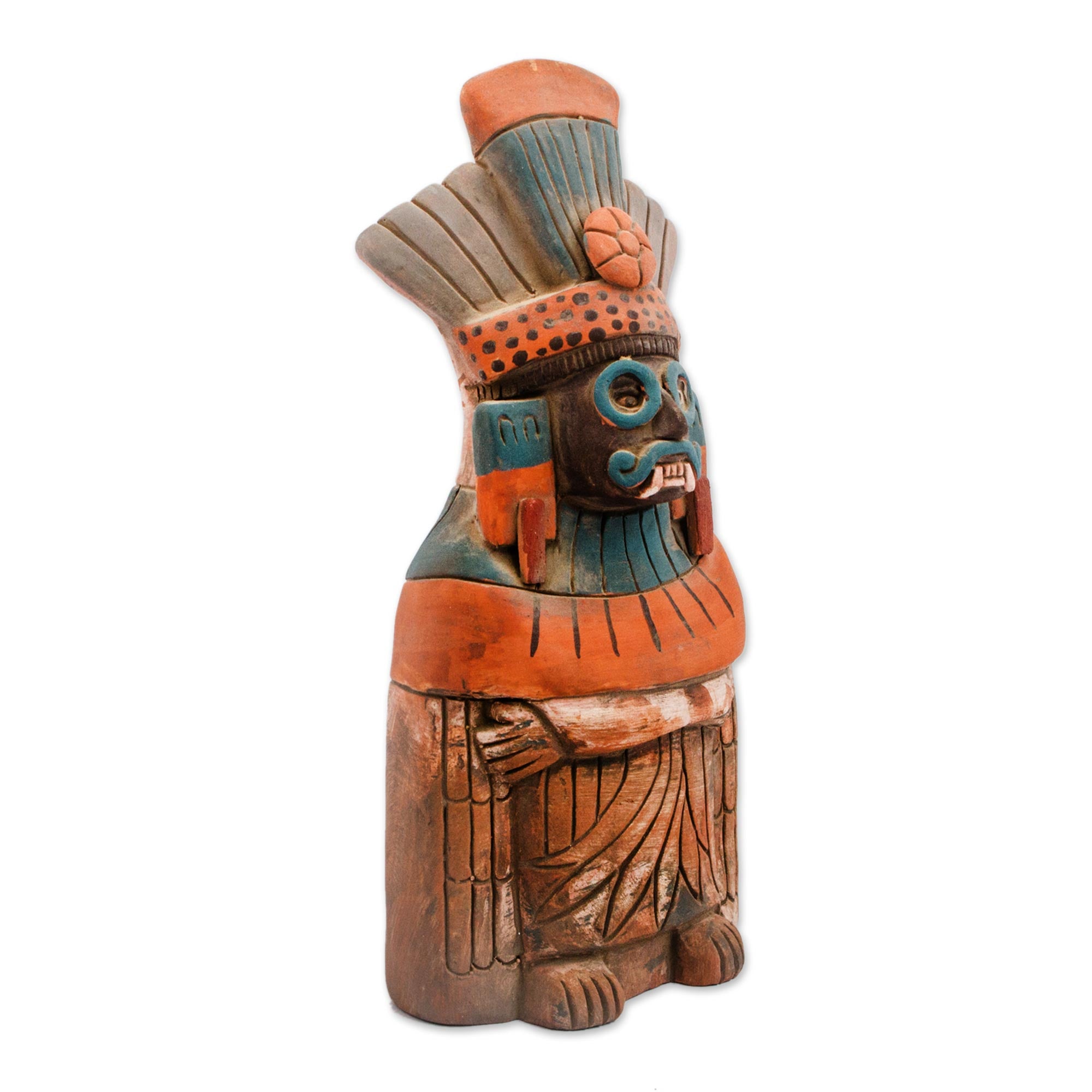 Premium Tlaloc Rustic Ceramic Sculpture – Handcrafted Mexican Art