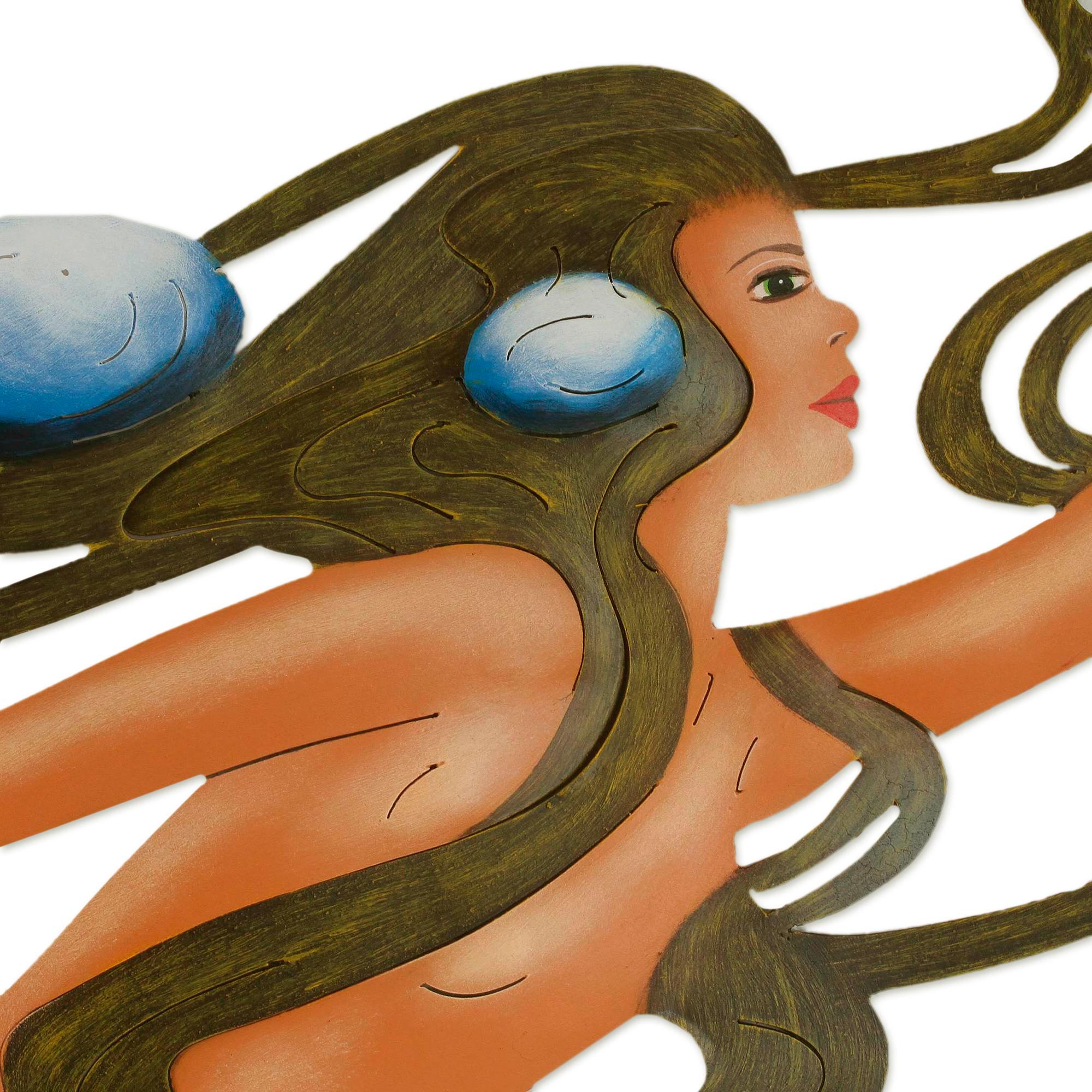 Premium Mermaid Magic Steel Wall Art | Handcrafted Décor