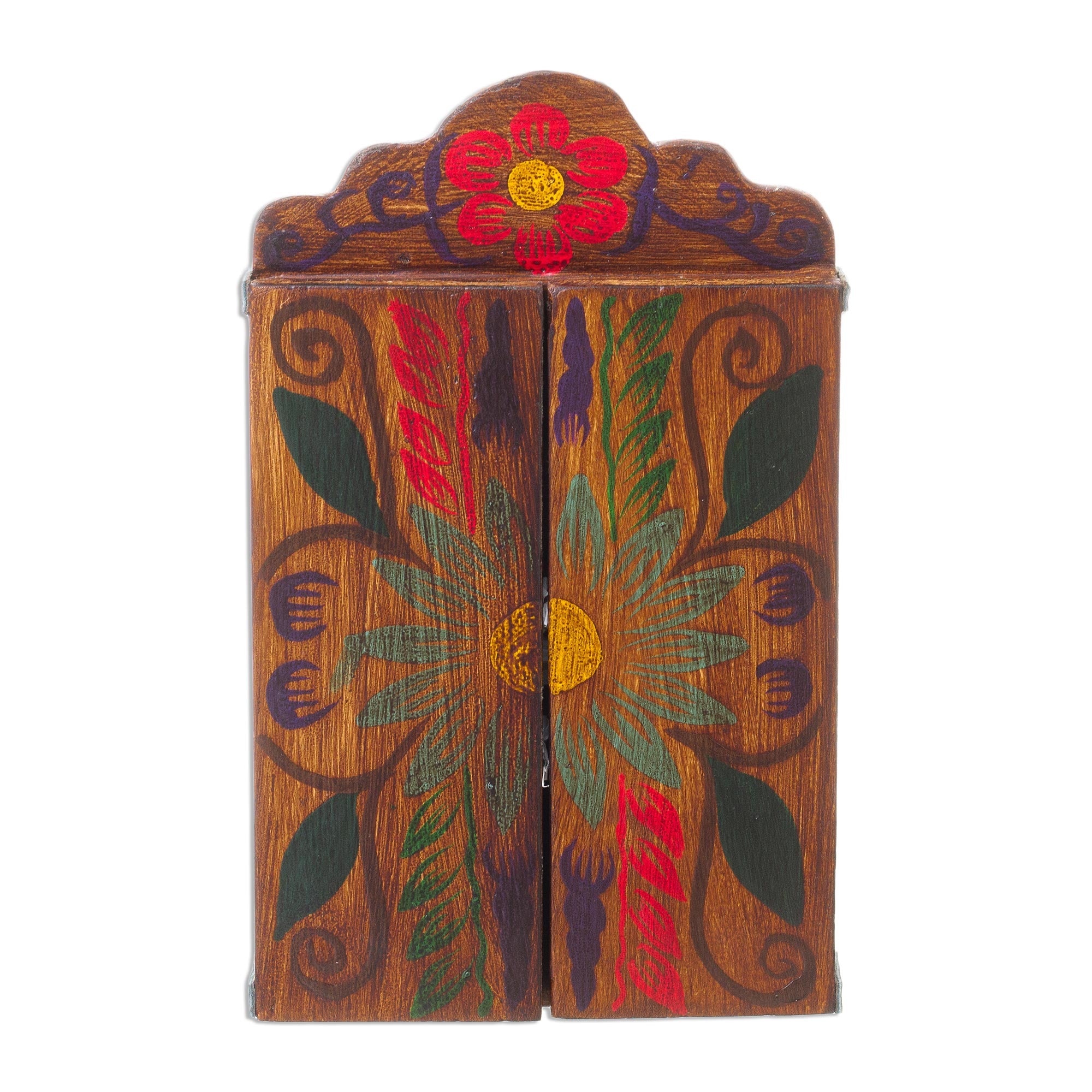 Premium Handcrafted Andean Retablo Diorama - Cross of Lamentation