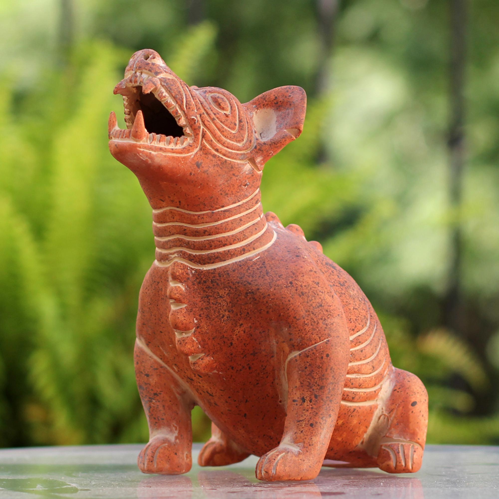 Premium Comala Dog Ceramic Sculpture - Authentic Mexican Art