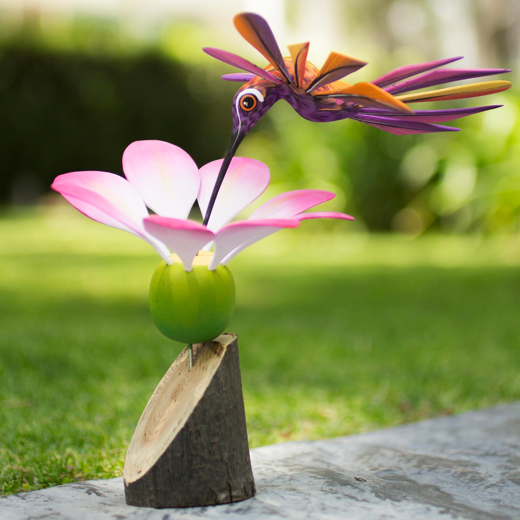 Premium Handcrafted Hummingbird Wood Sculpture – Symbol of Joy & Luck