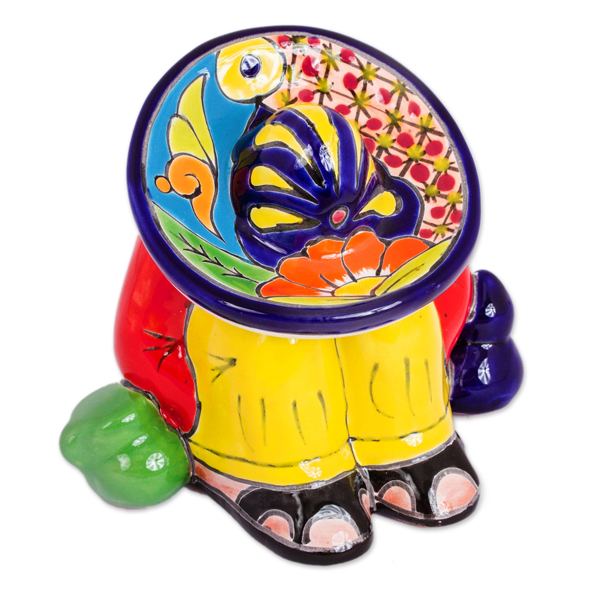 Premium Talavera-Style Sombrero Slumber Figurine – Handcrafted in Mexico