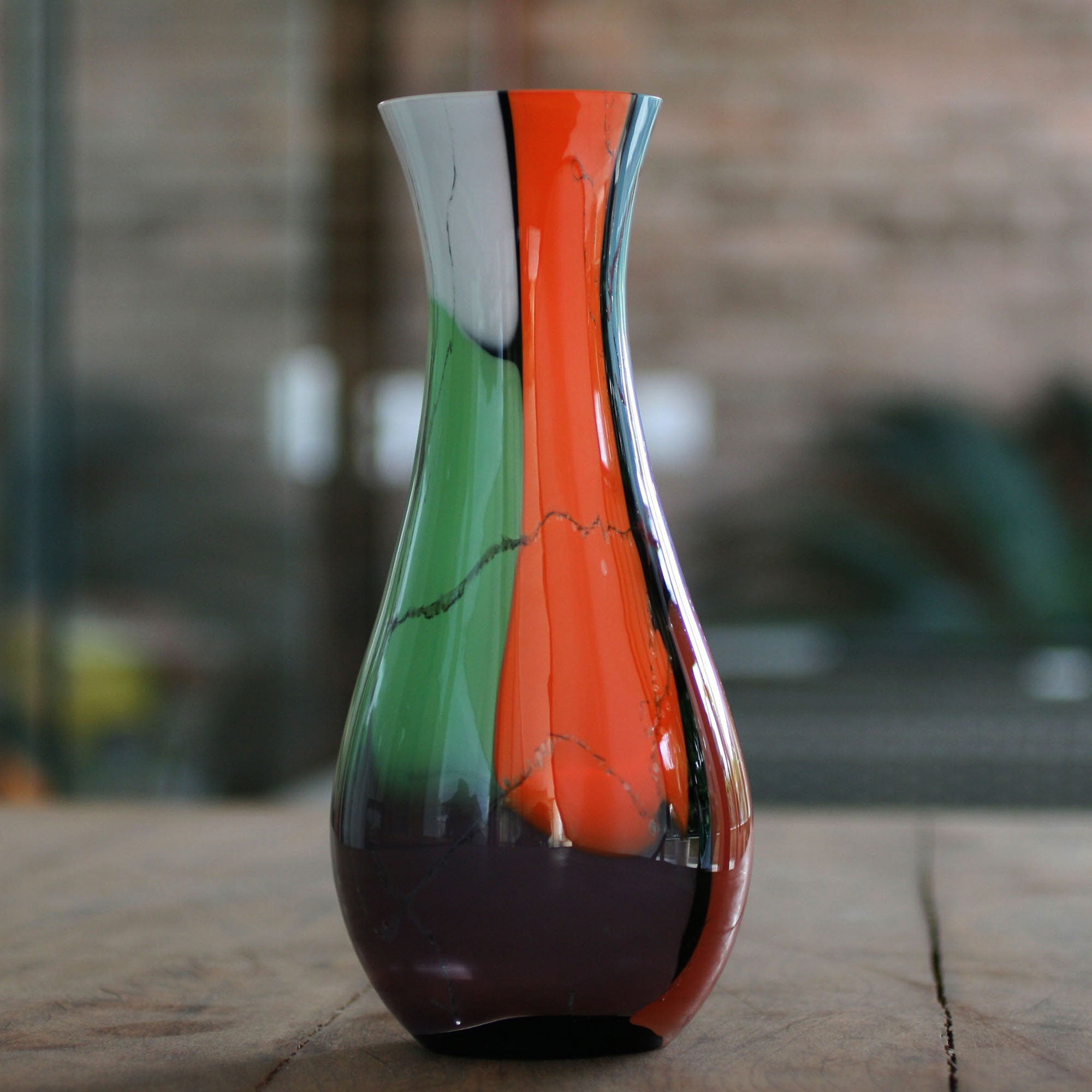 Premium Tropical Murano Glass Vase - Handcrafted Elegance