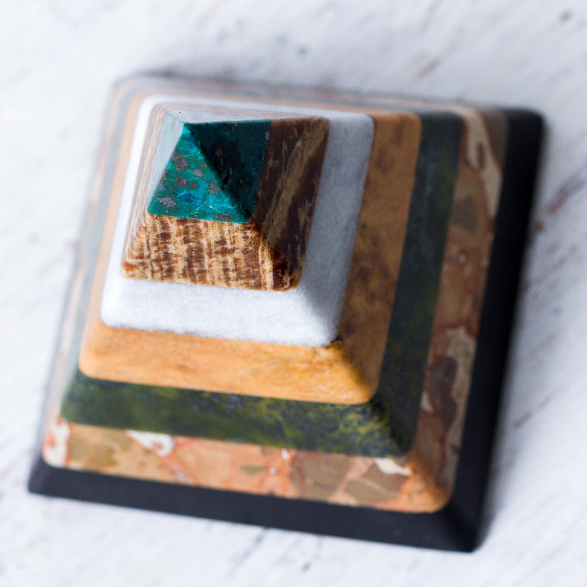 Premium Handcrafted Gemstone Pyramid Sculpture - Natural Energy Enhancer