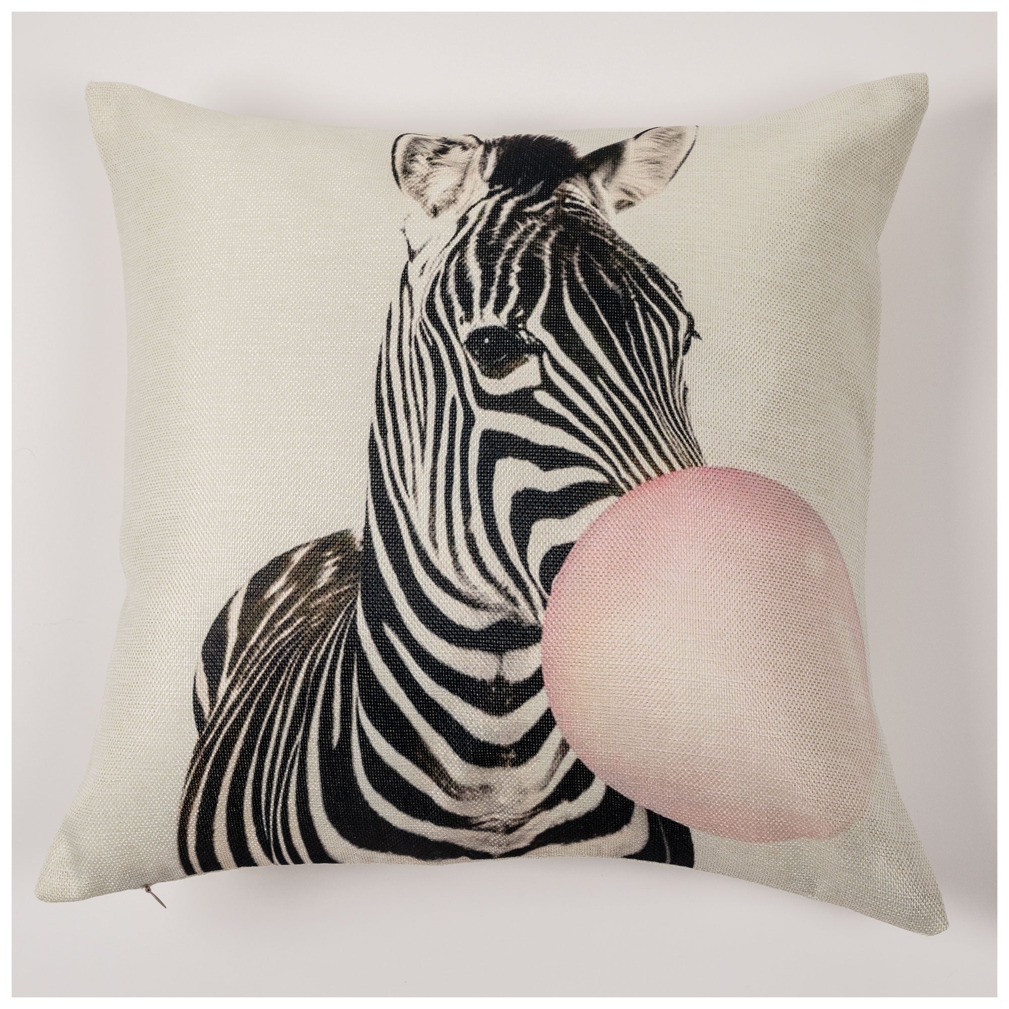 Premium Wildlife Whimsy Pillow Cover - Giraffe & Zebra Design