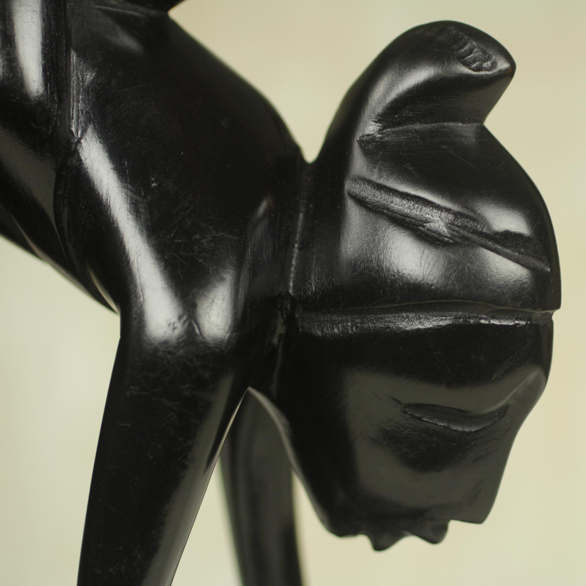 Premium Hand-Carved Serwaa Mother and Child Sculpture – Authentic Ghanaian Art