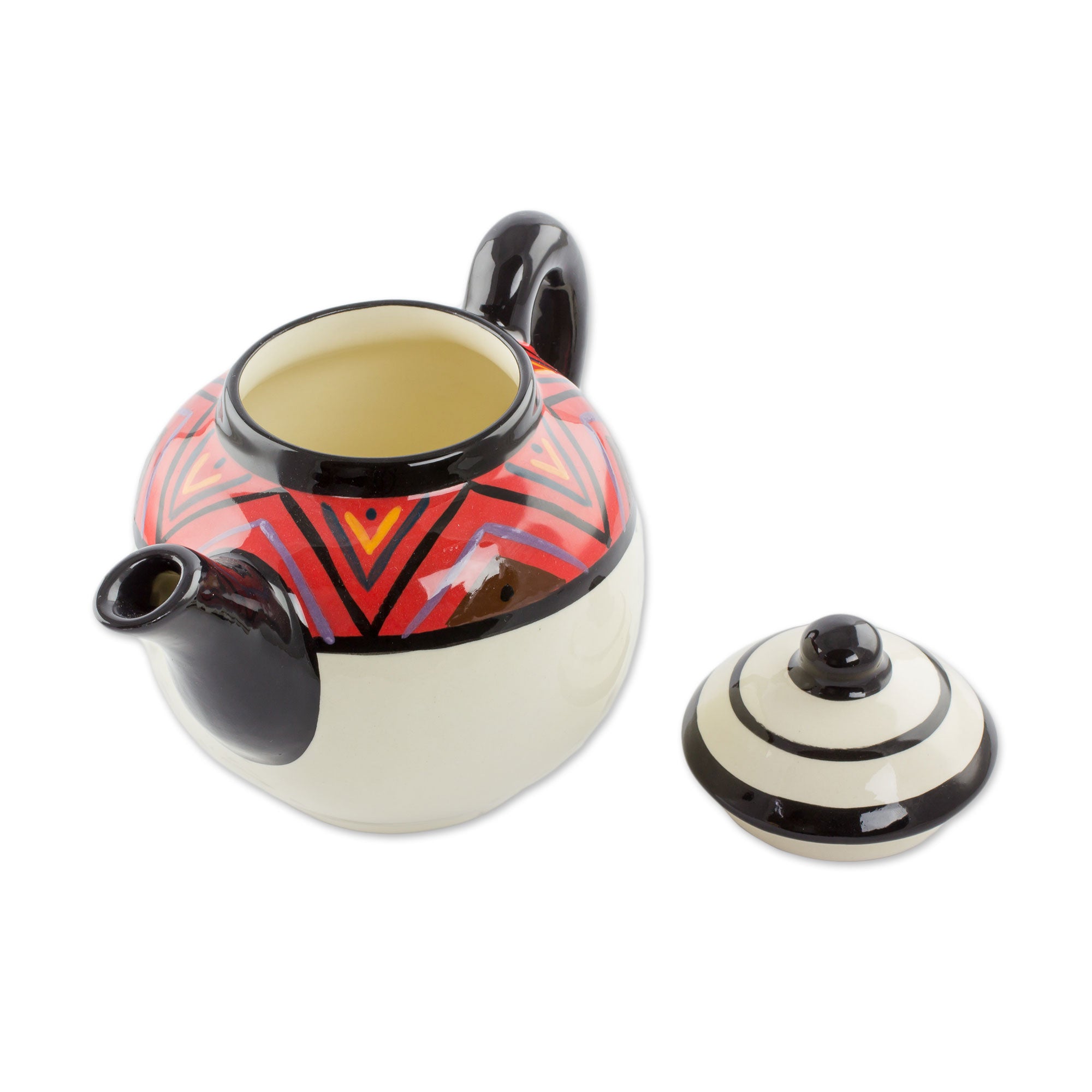 Premium Tazumal Maya Ceramic Teapot - Handcrafted El Salvador Artisan Design