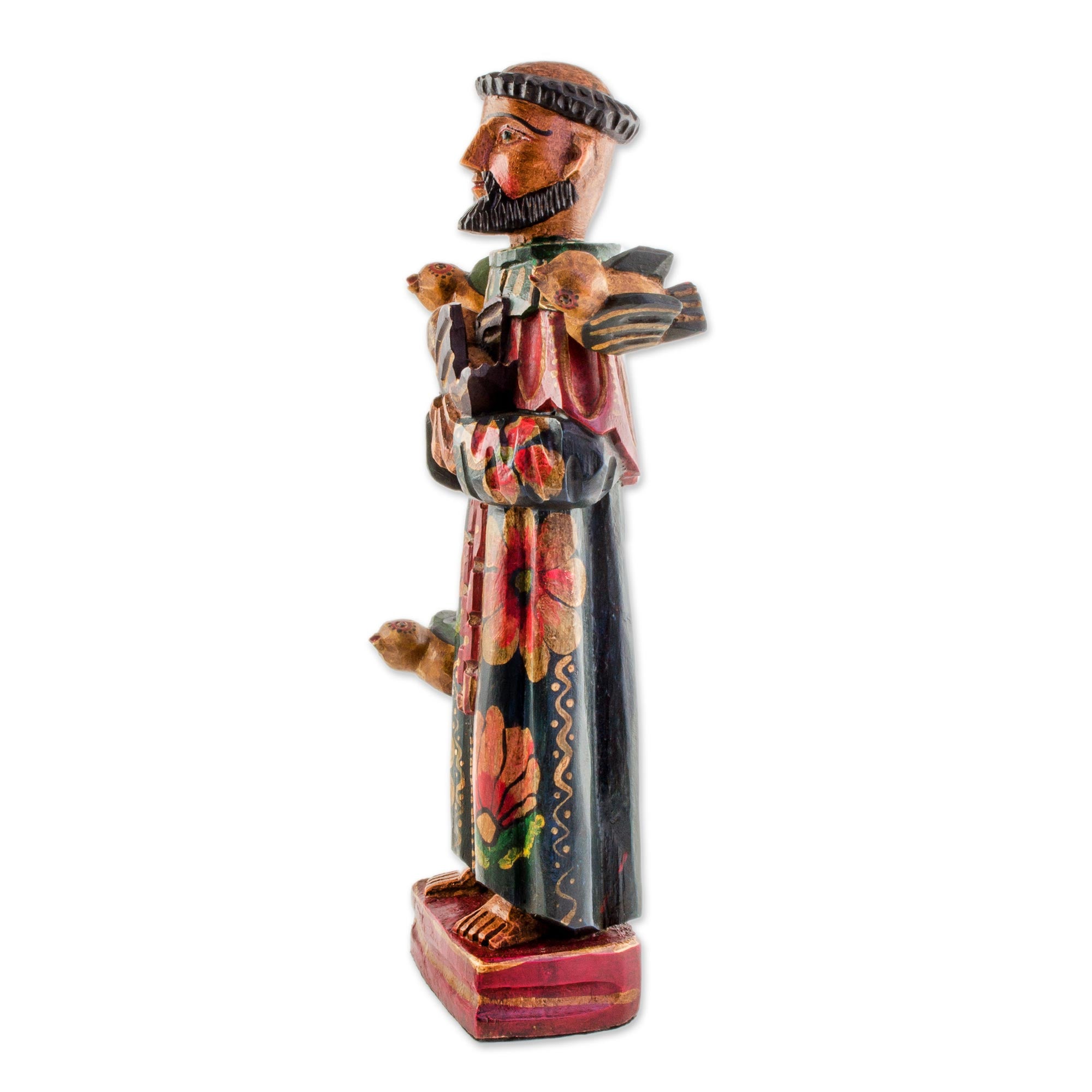 Premium Hand-Painted Saint Francis Sculpture - Ultimate Rustic Decor