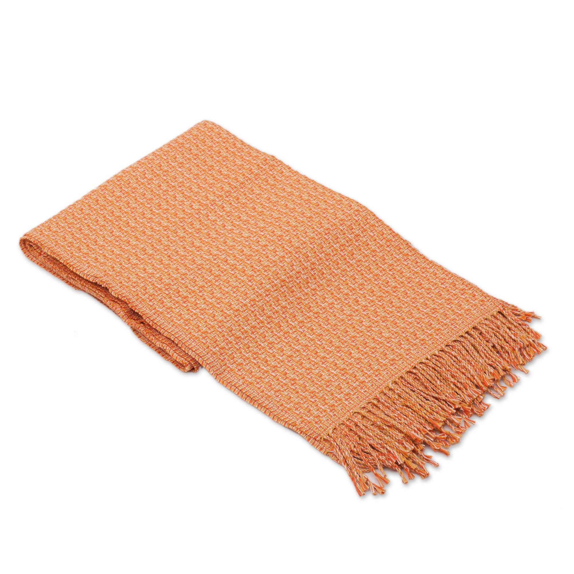 Premium Marigold Alpaca Blend Throw - Handcrafted in Peru